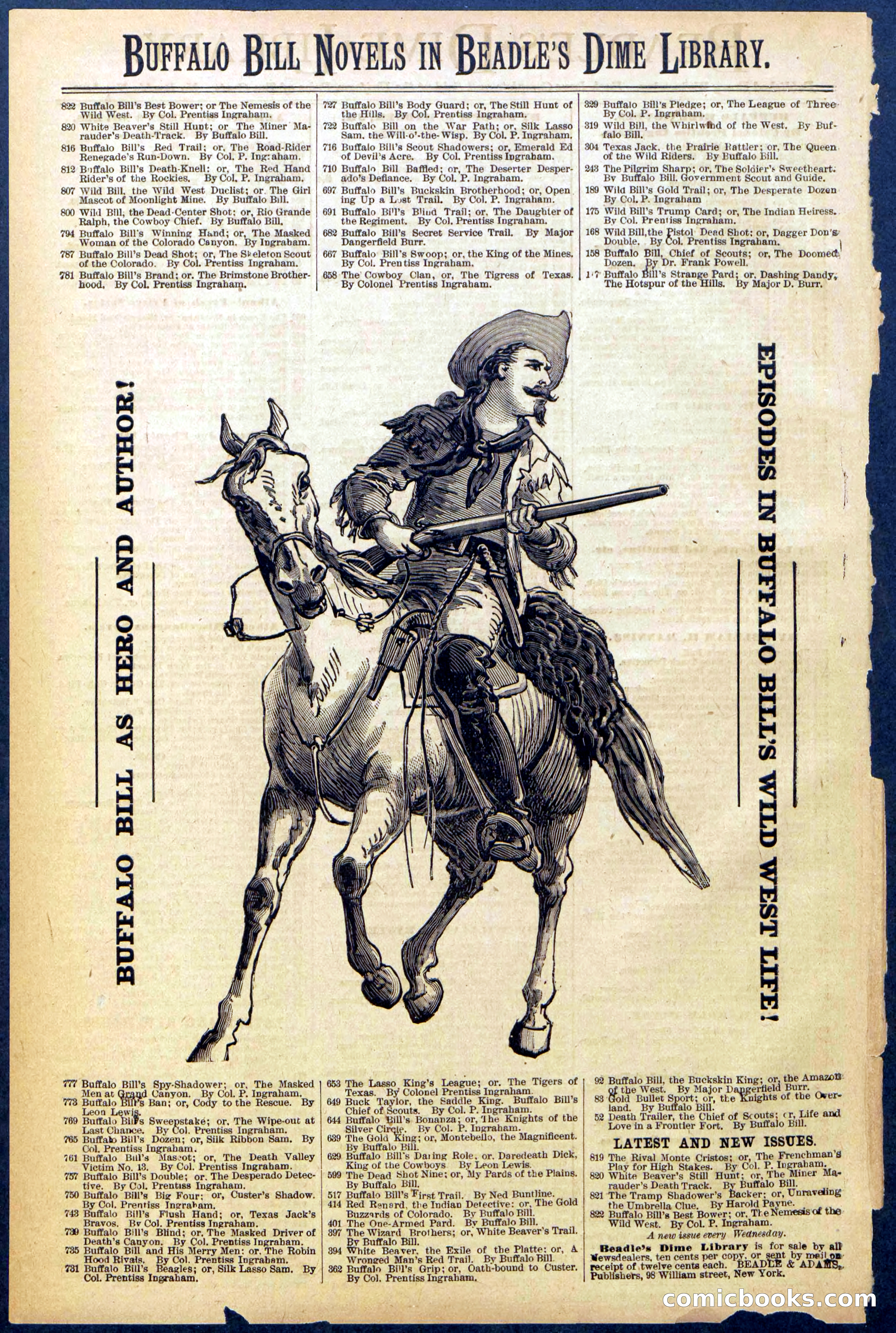 Beadle's Dime Library No. 820 — page 32 of 32