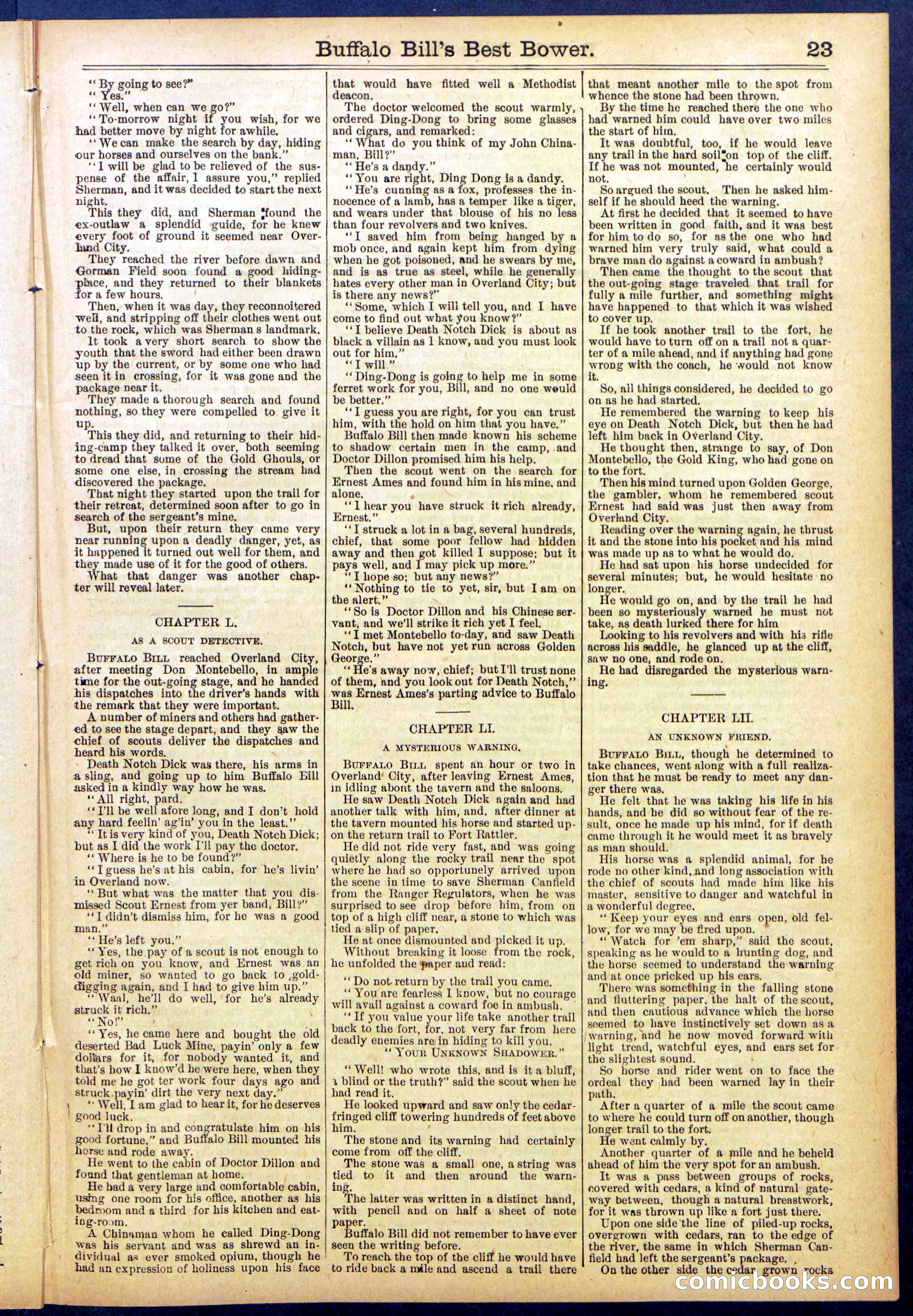 Beadle's Dime Library No. 822 — page 23 of 32