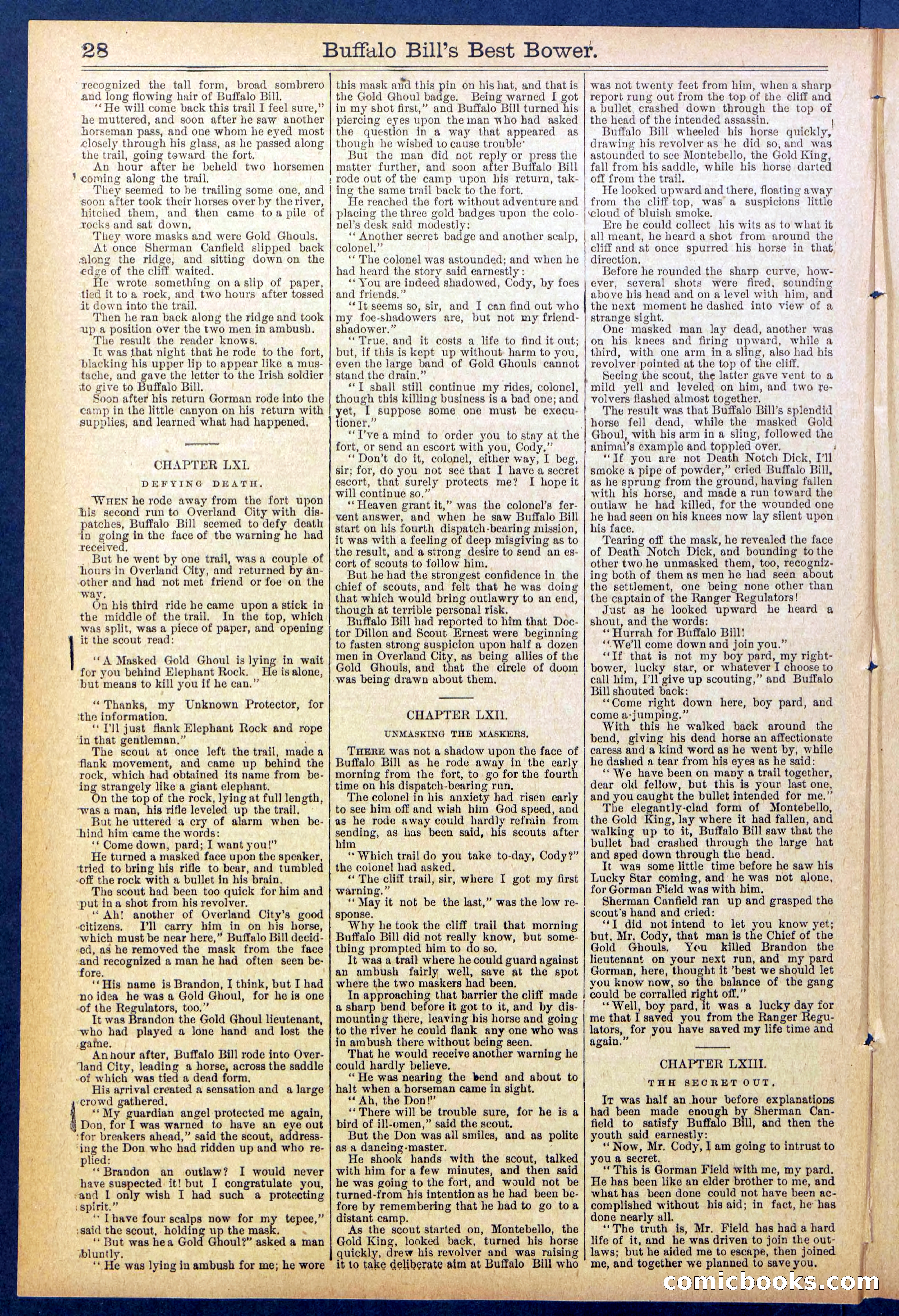 Beadle's Dime Library No. 822 — page 28 of 32
