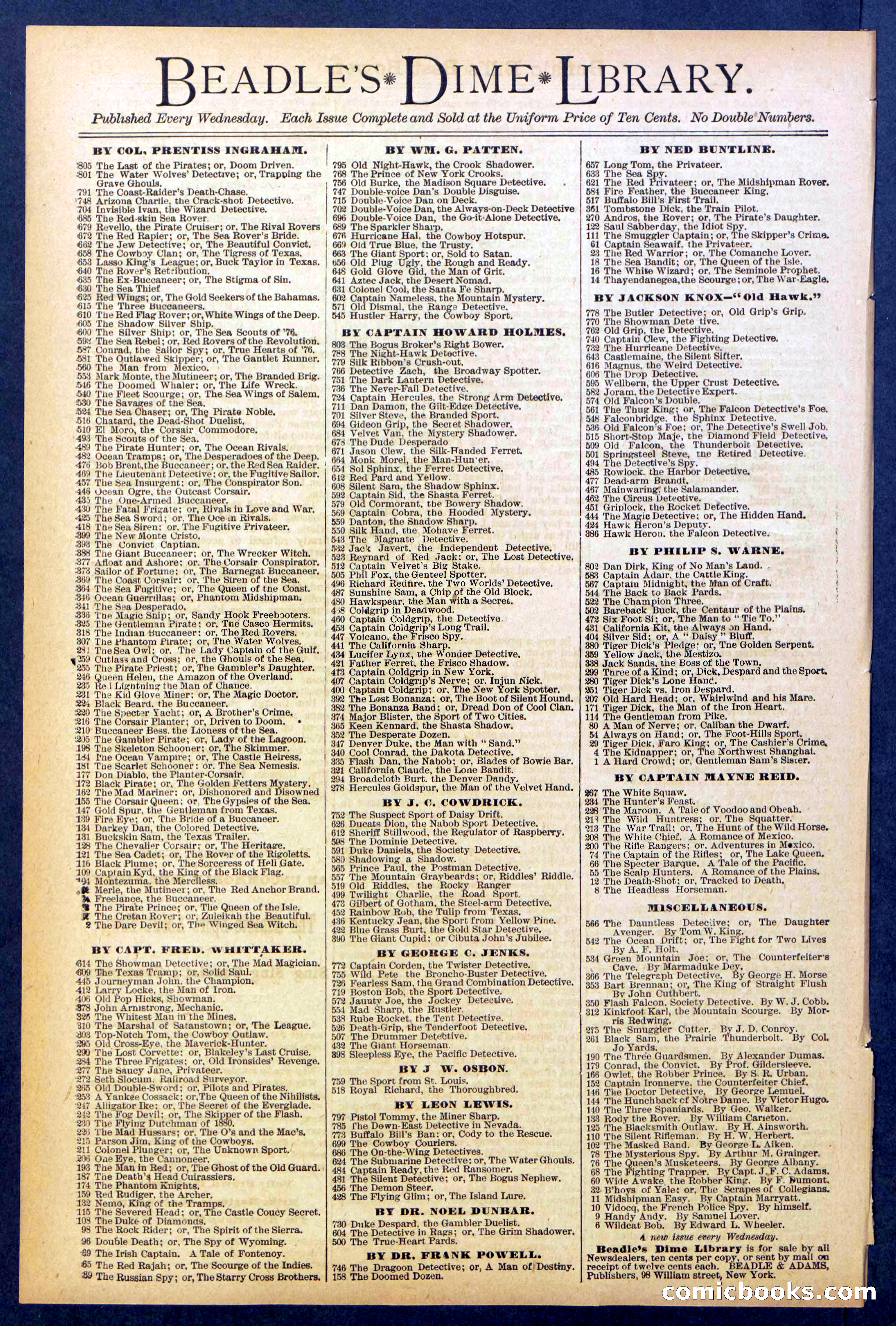 Beadle's Dime Library No. 822 — page 30 of 32