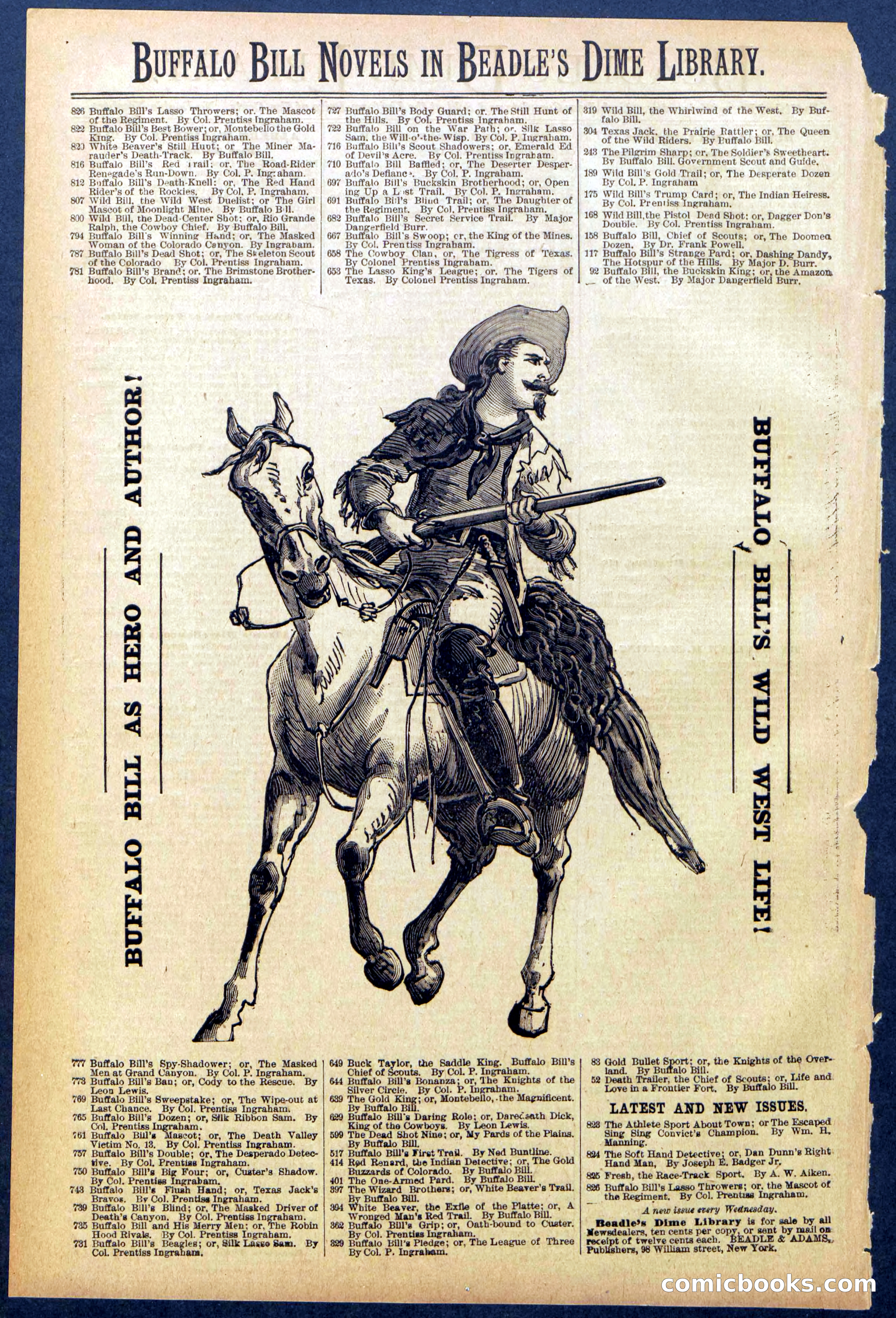 Beadle's Dime Library No. 822 — page 32 of 32