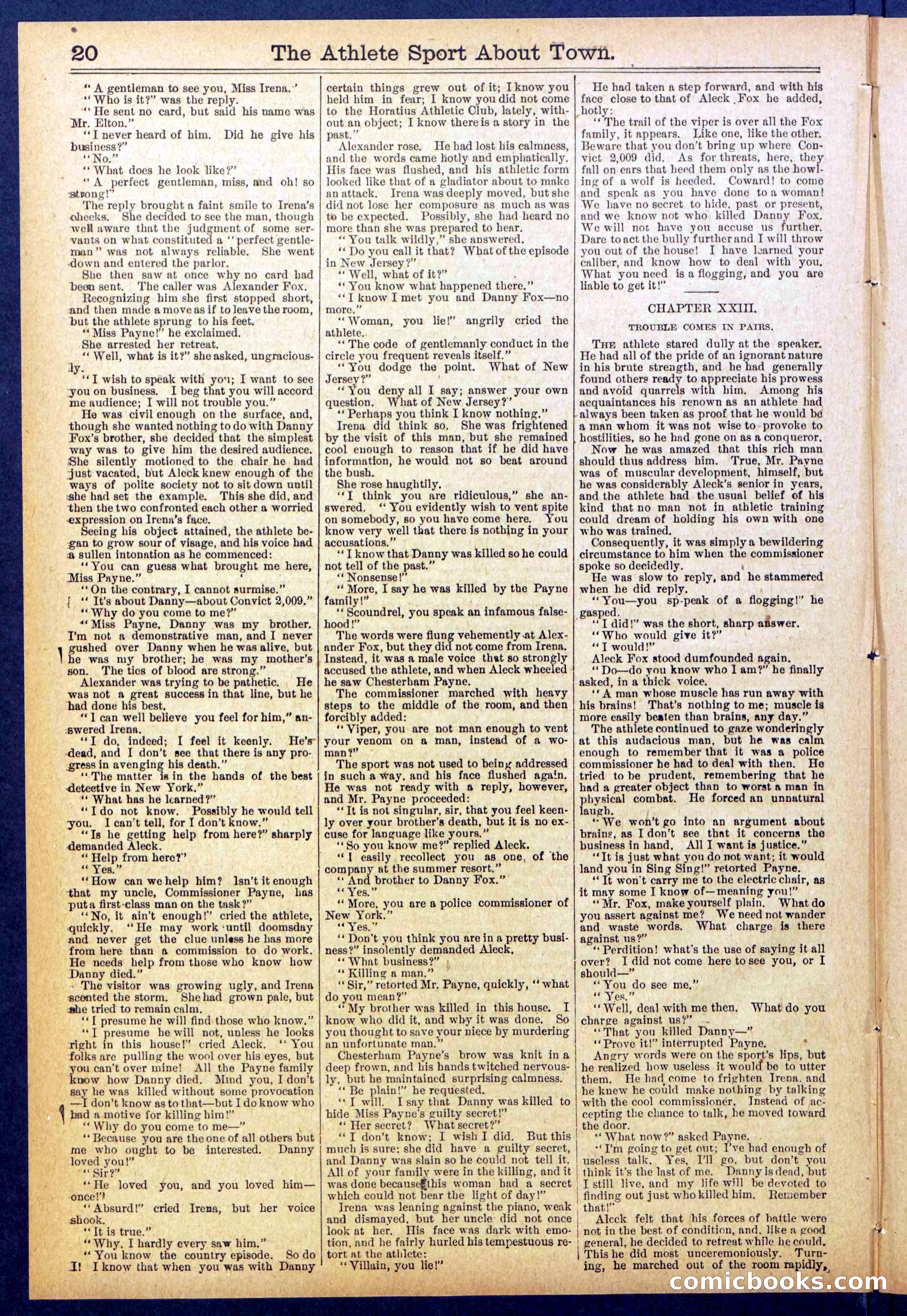 Beadle's Dime Library, No. 823 — page 20 of 32
