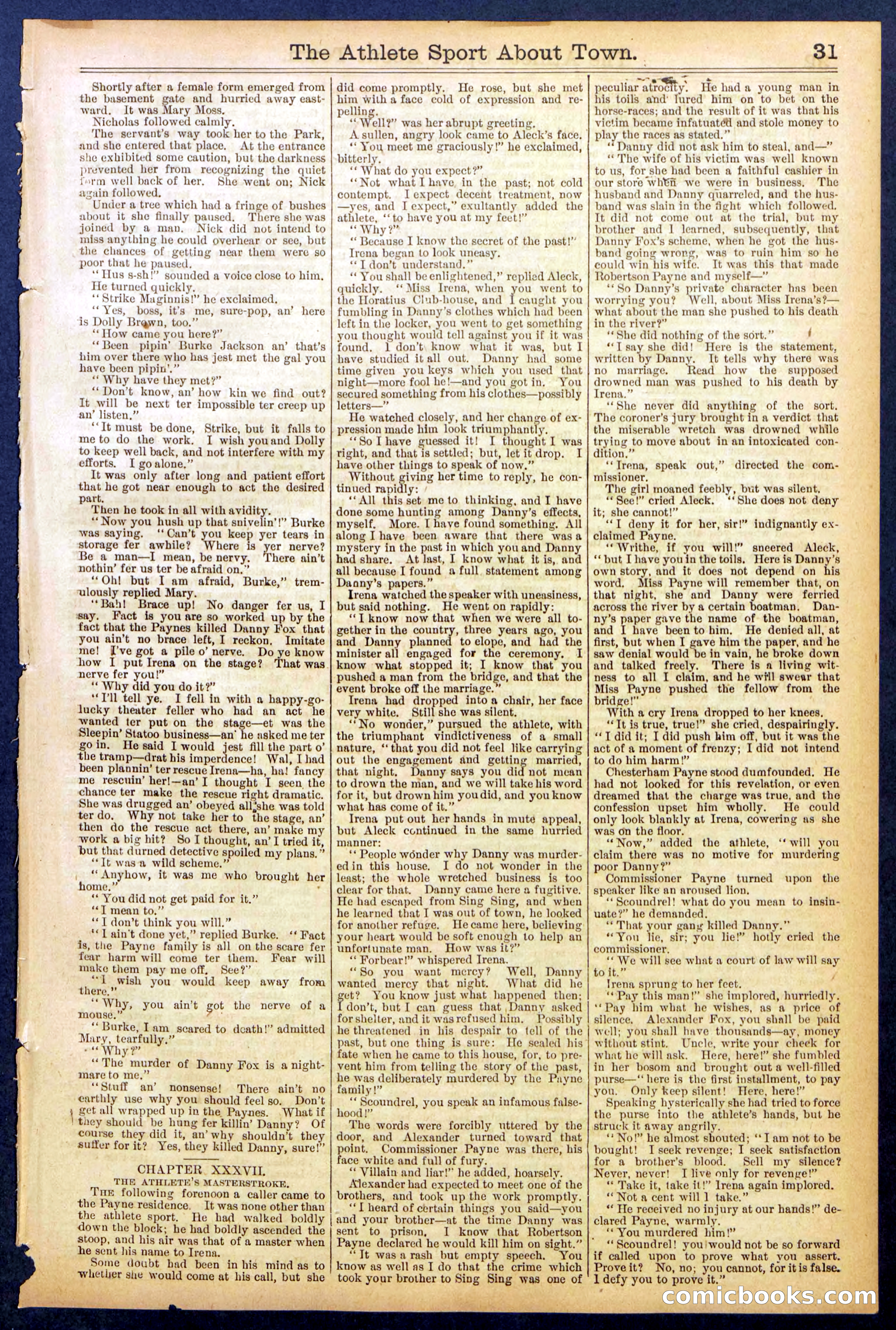 Beadle's Dime Library, No. 823 — page 31 of 32