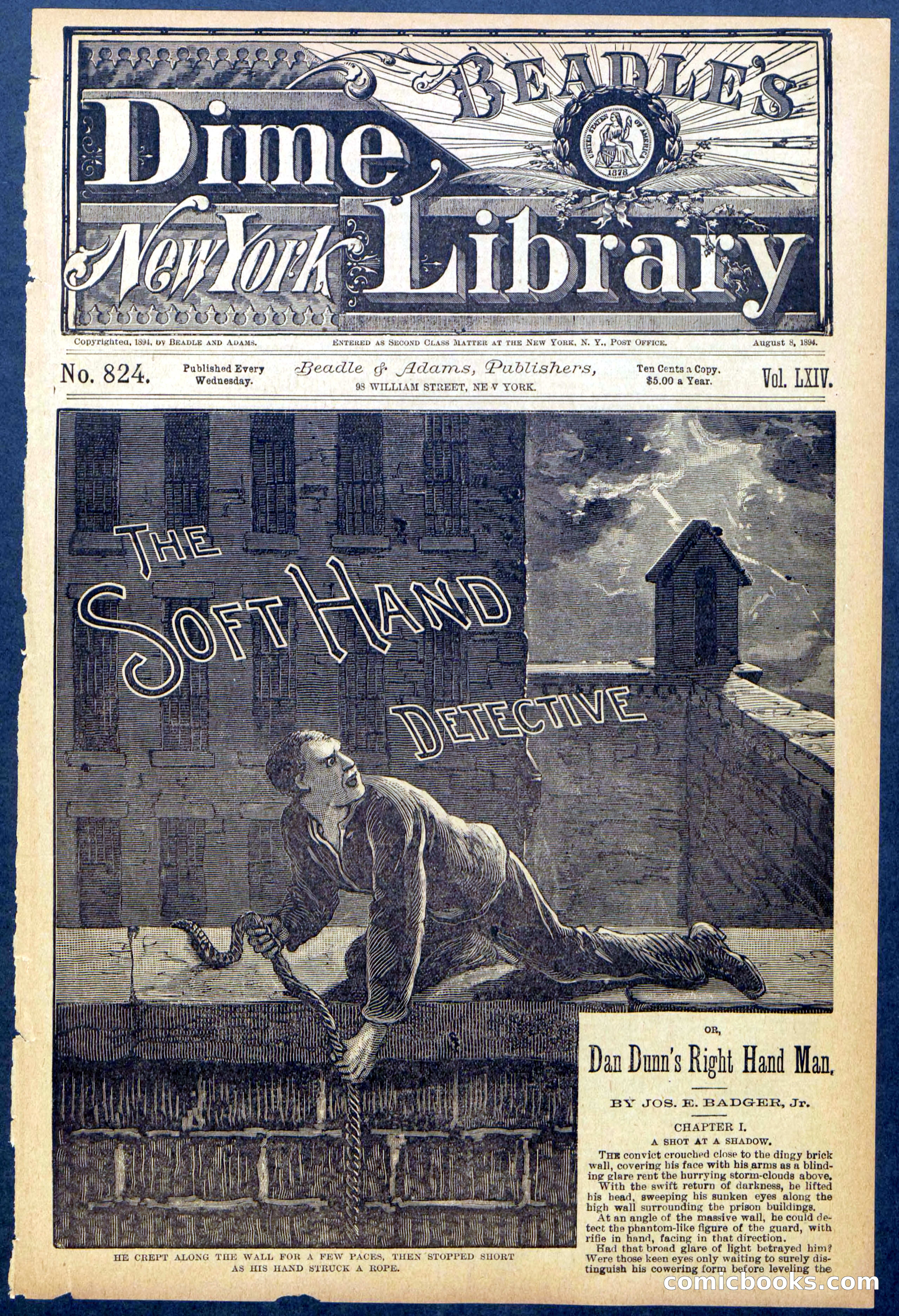 Beadle's Dime Library No. 824 — page 1 of 32