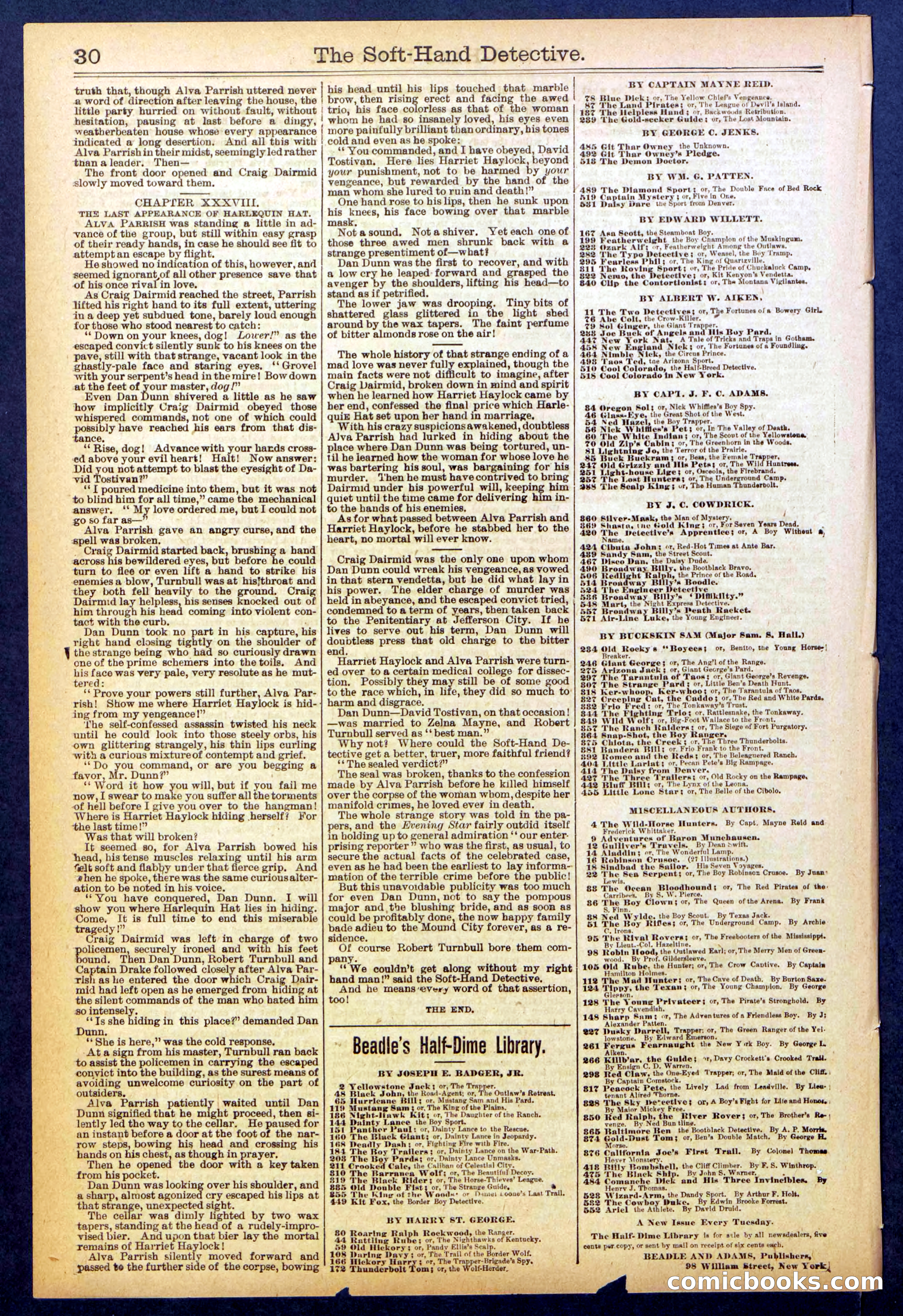Beadle's Dime Library No. 824 — page 30 of 32