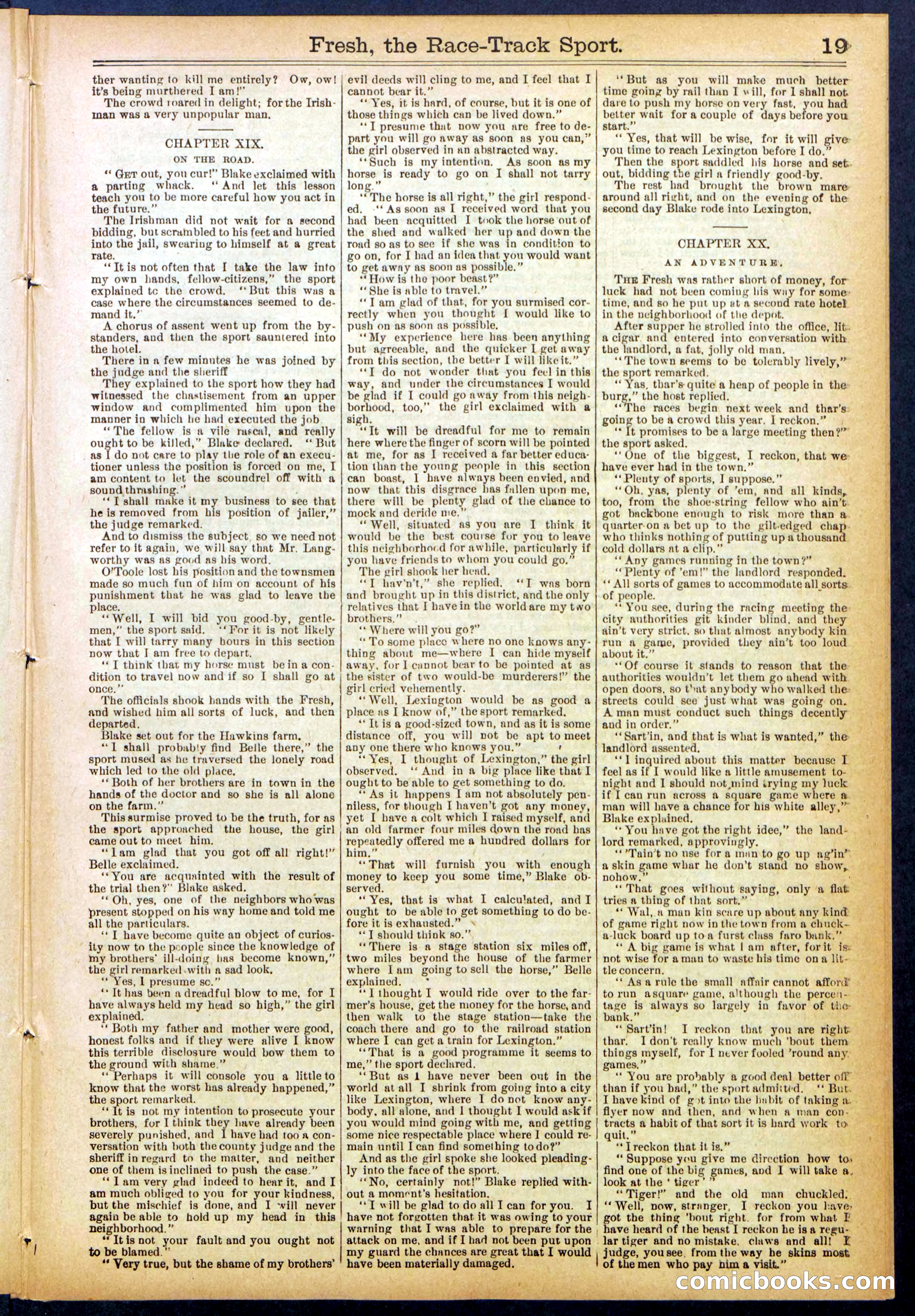 Beadle's New York Dime Library, No. 825 — page 19 of 32