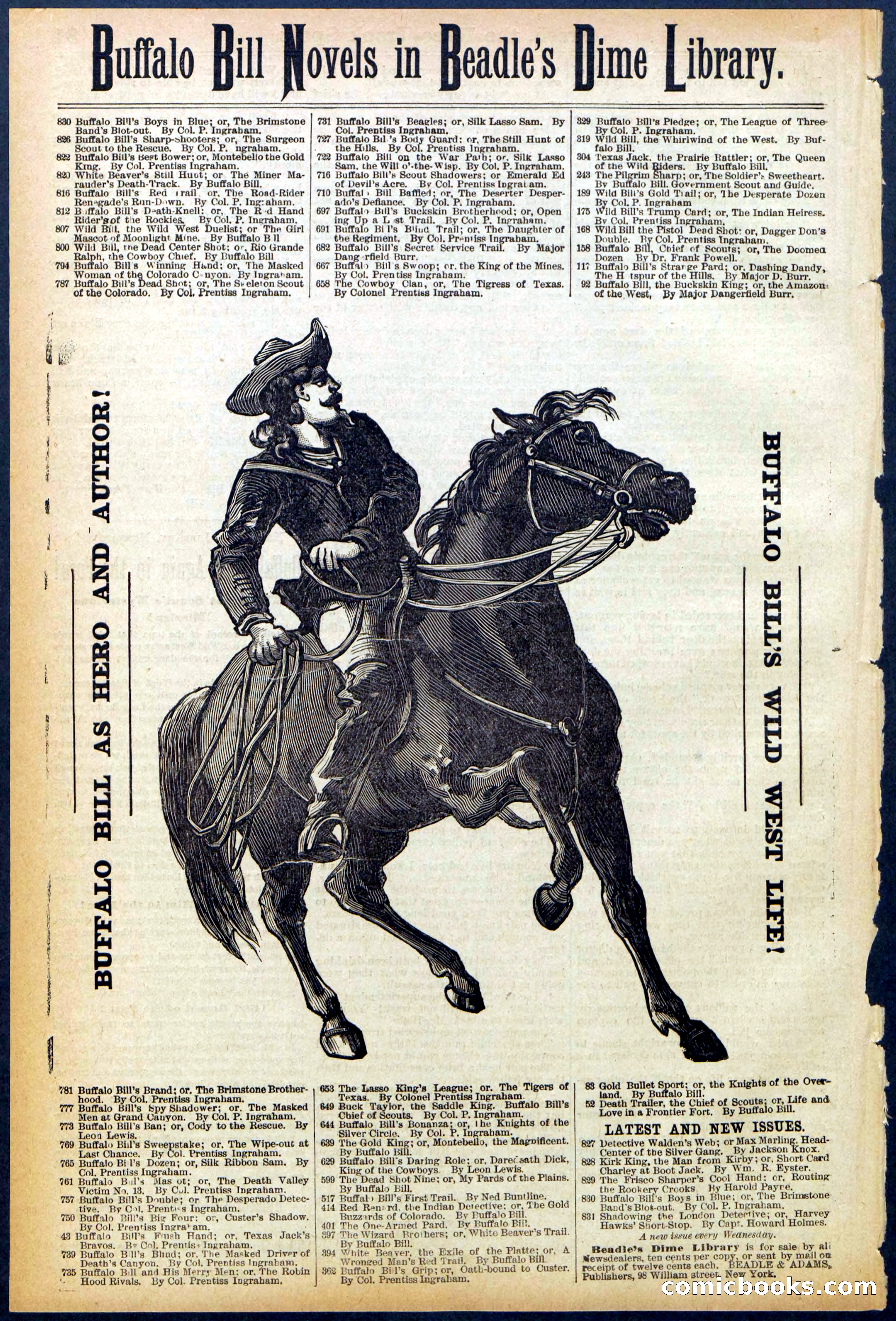 Beadle's New York Dime Library, No. 825 — page 32 of 32