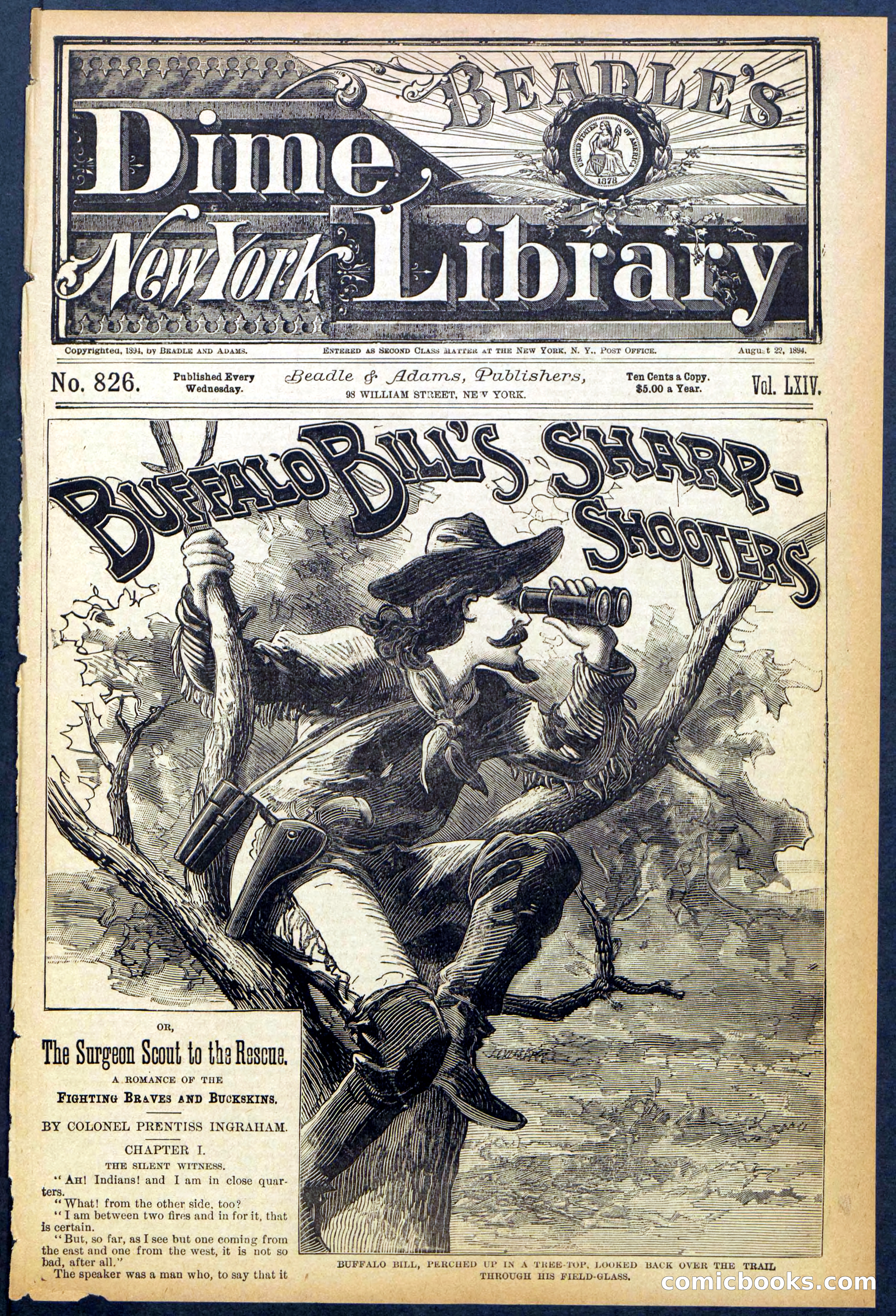 Beadle's Dime Library No. 826 — page 1 of 32