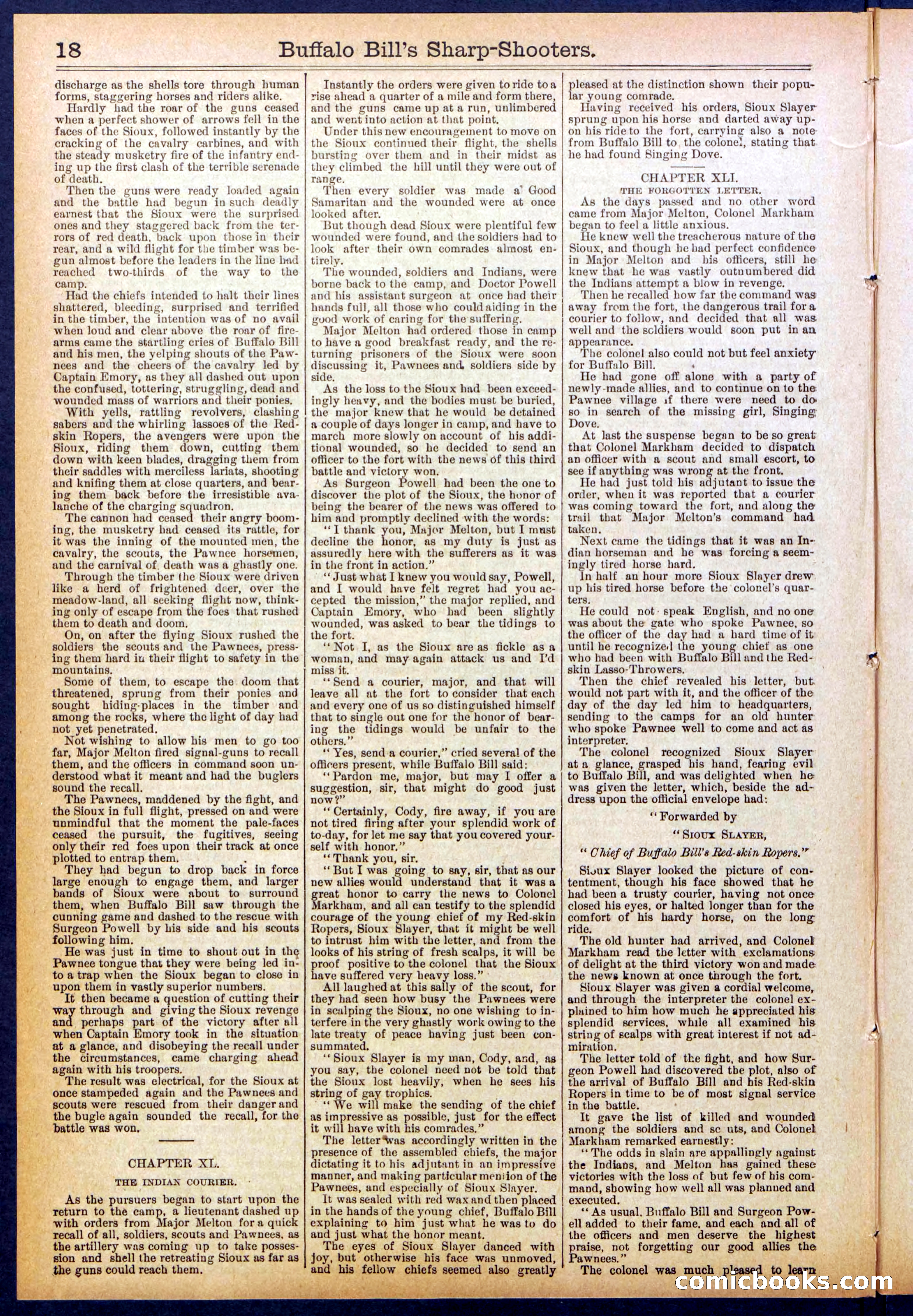 Beadle's Dime Library No. 826 — page 18 of 32