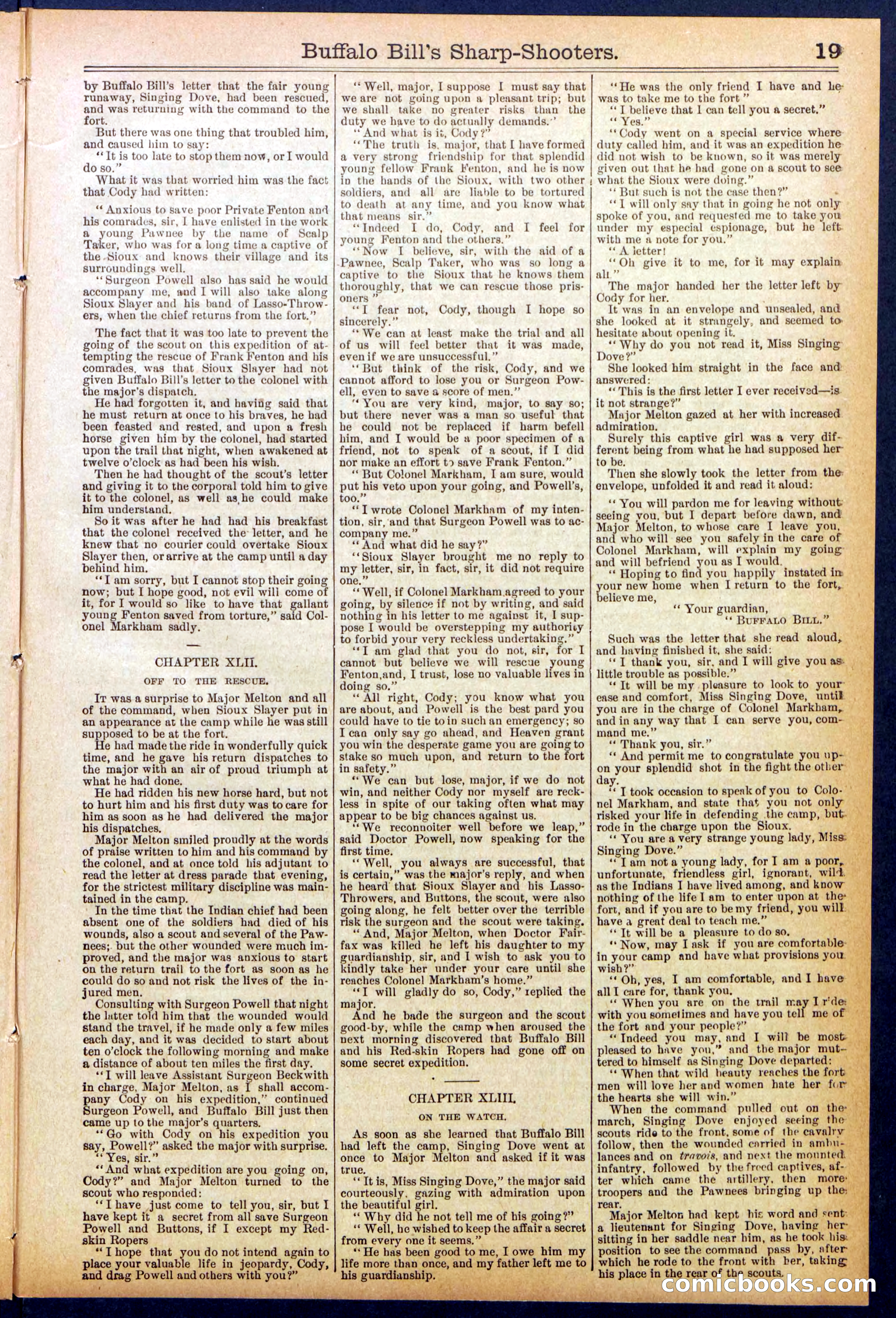 Beadle's Dime Library No. 826 — page 19 of 32