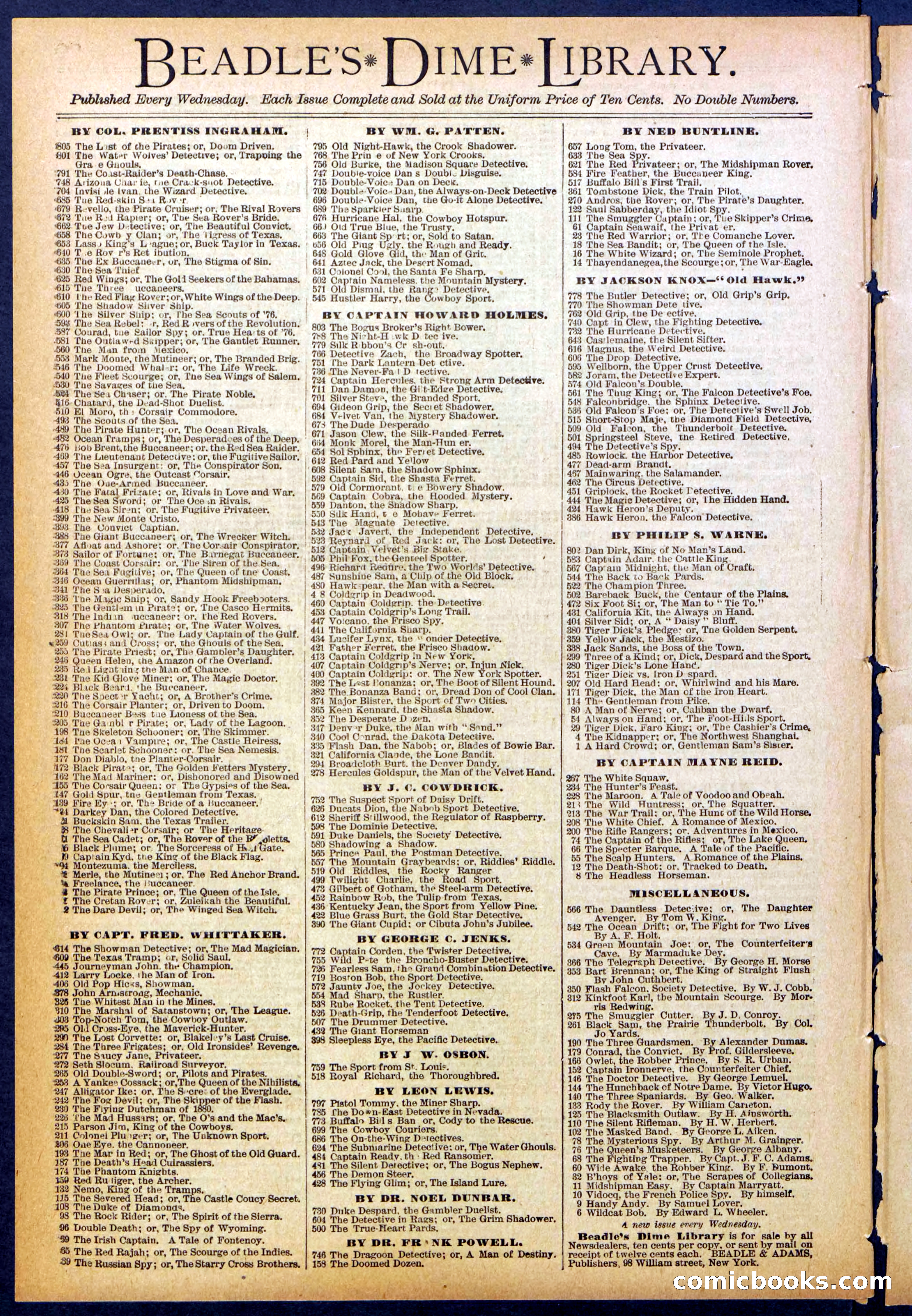 Beadle's Dime Library No. 826 — page 30 of 32