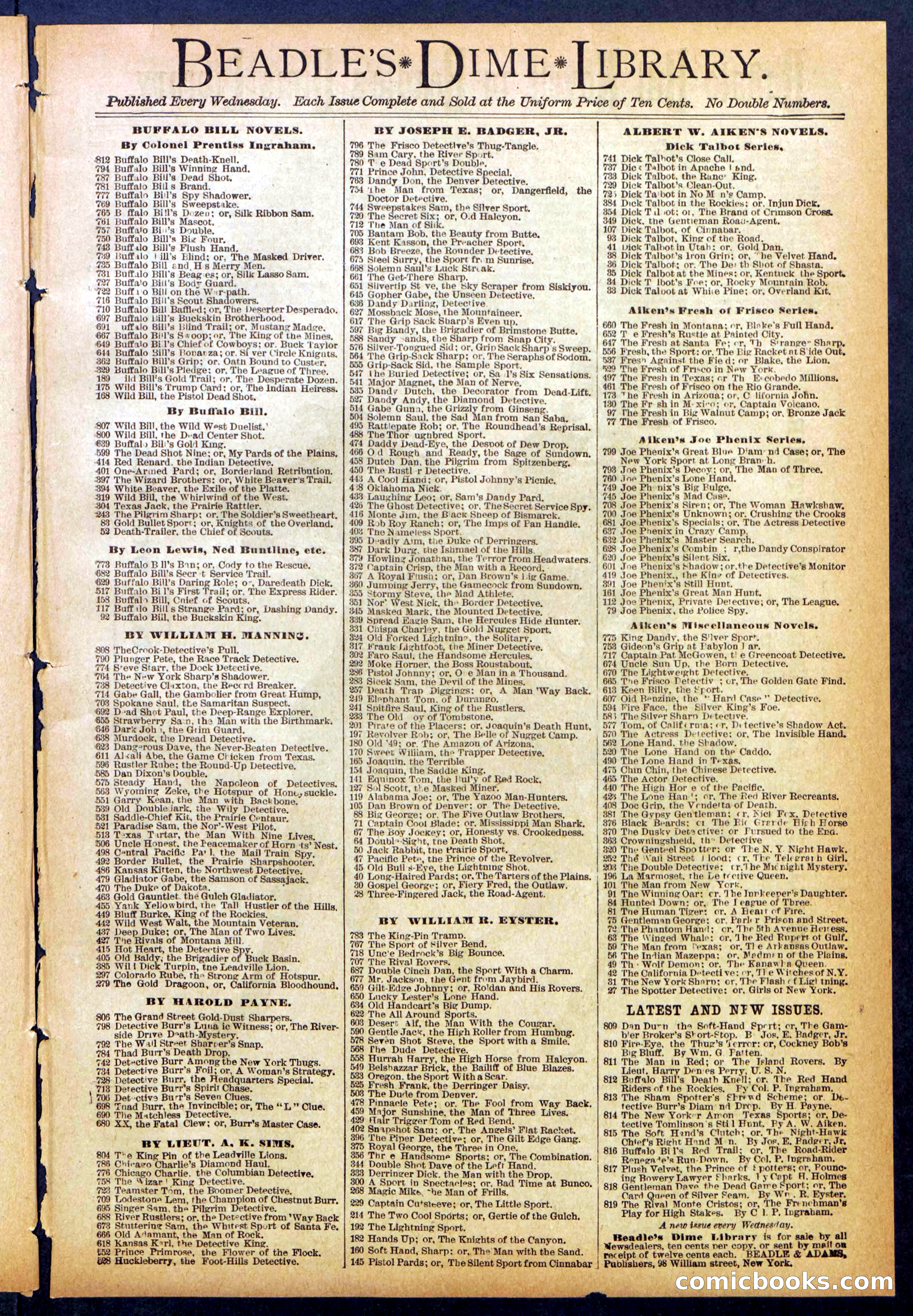 Beadle's Dime Library No. 826 — page 31 of 32