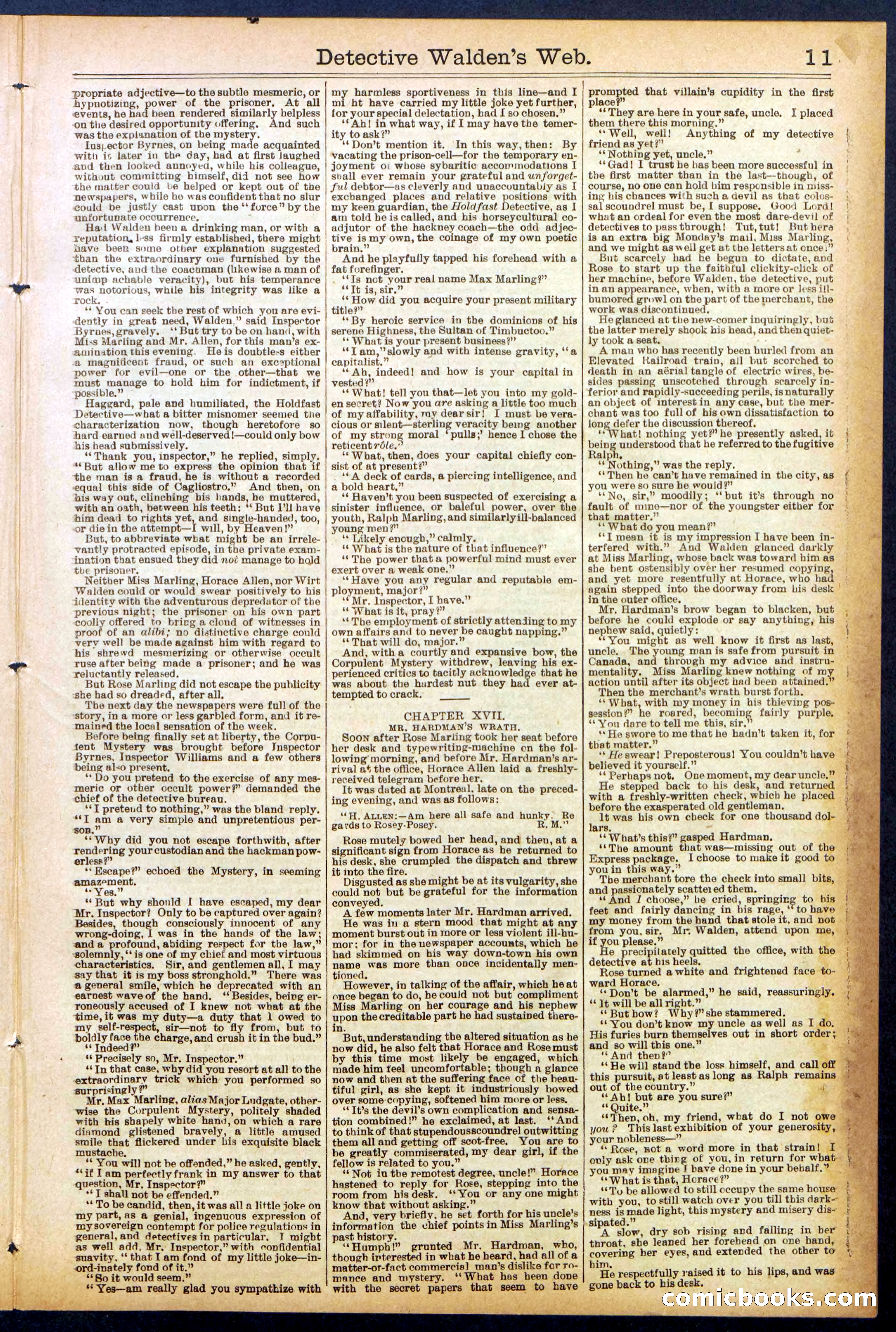 Beadle's Dime Library No. 827 — page 11 of 32