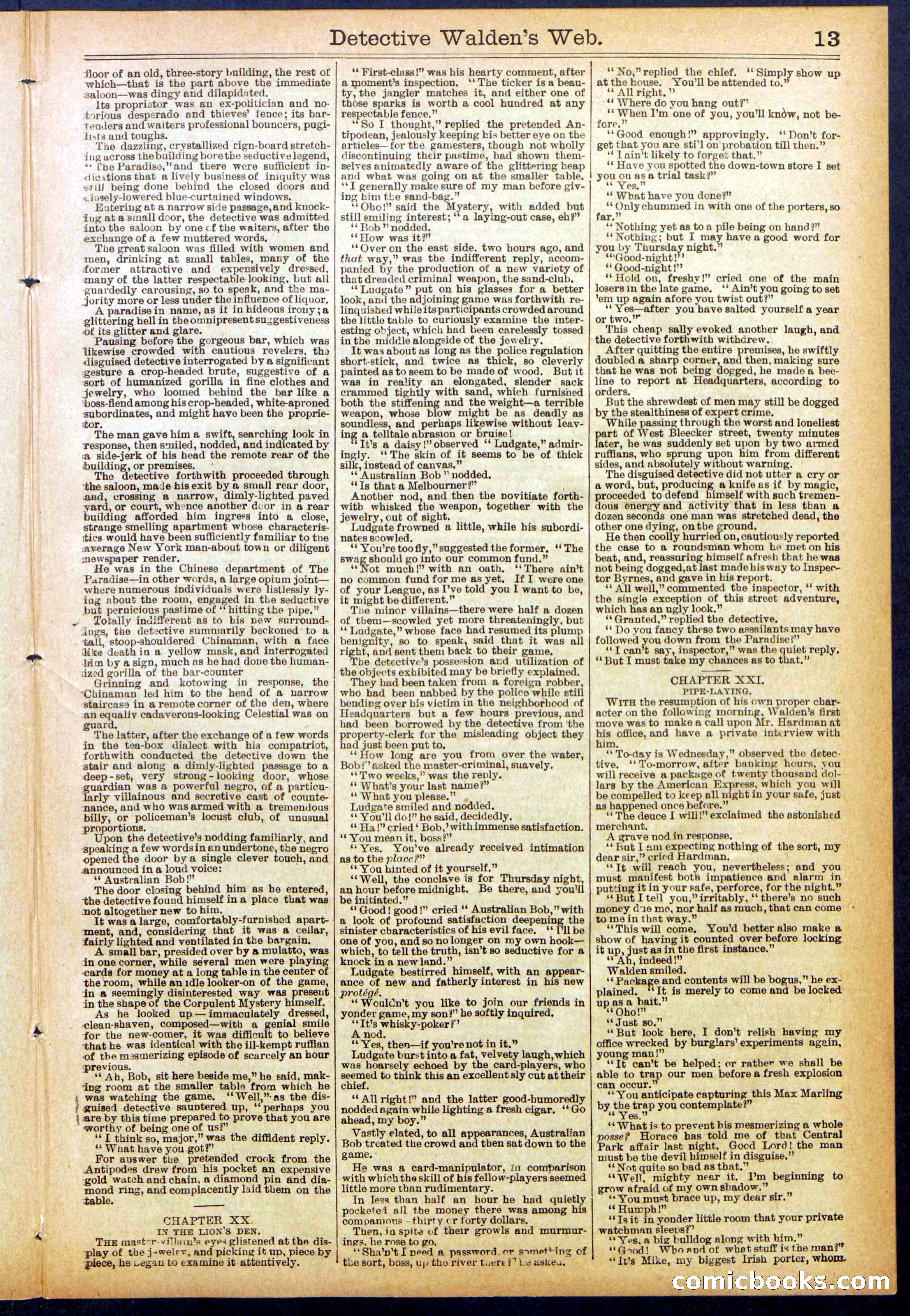 Beadle's Dime Library No. 827 — page 13 of 32