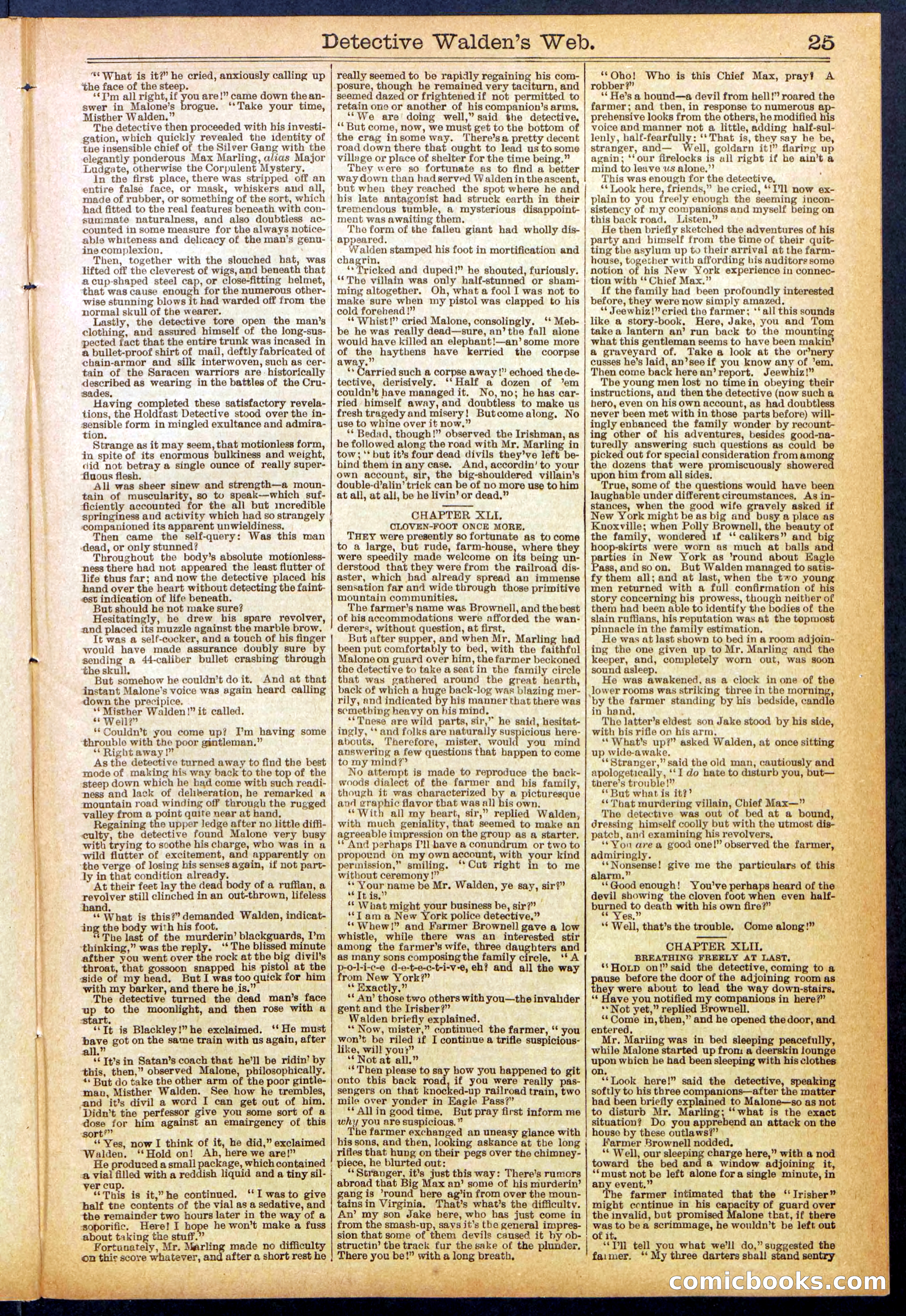 Beadle's Dime Library No. 827 — page 25 of 32