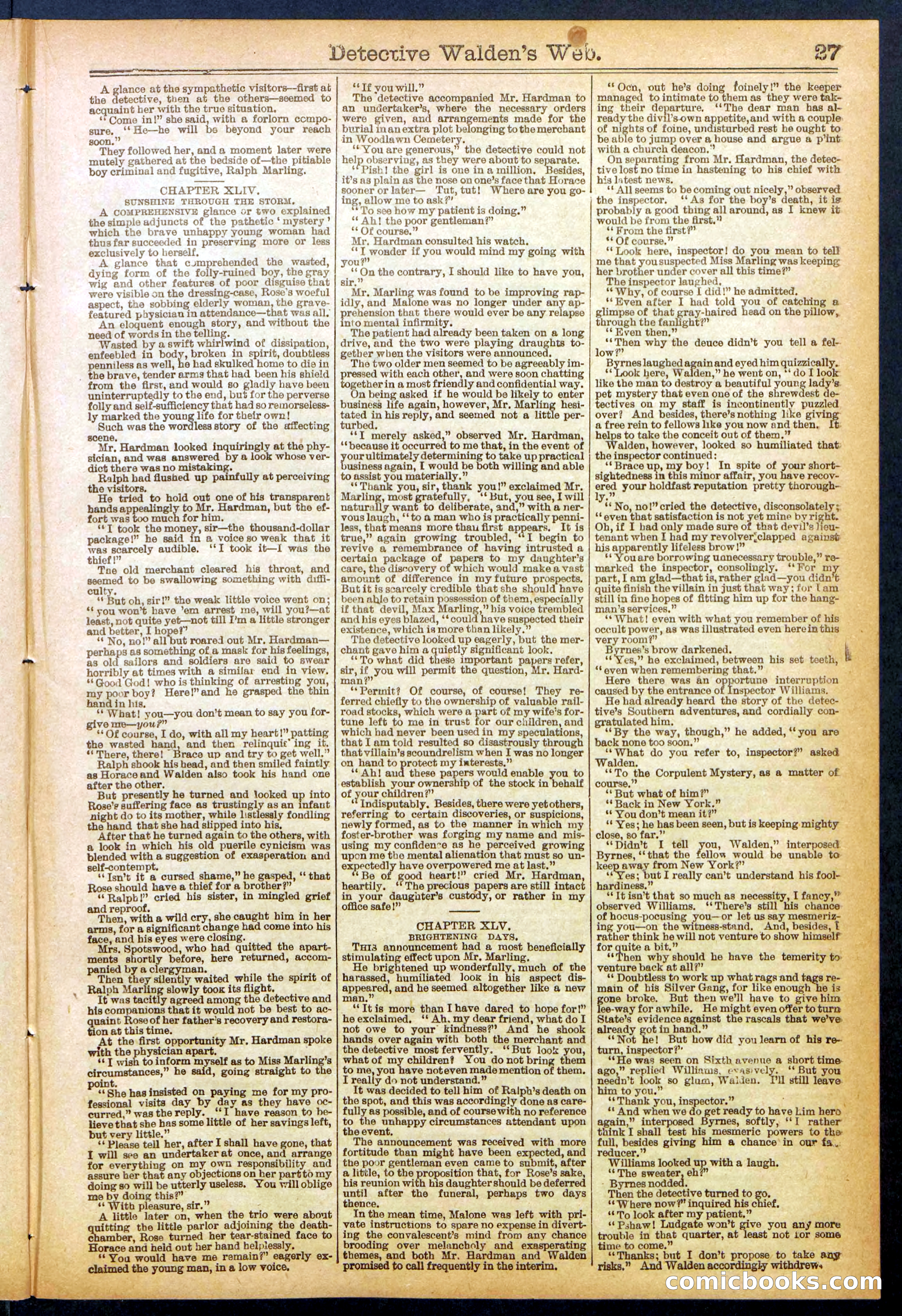 Beadle's Dime Library No. 827 — page 27 of 32