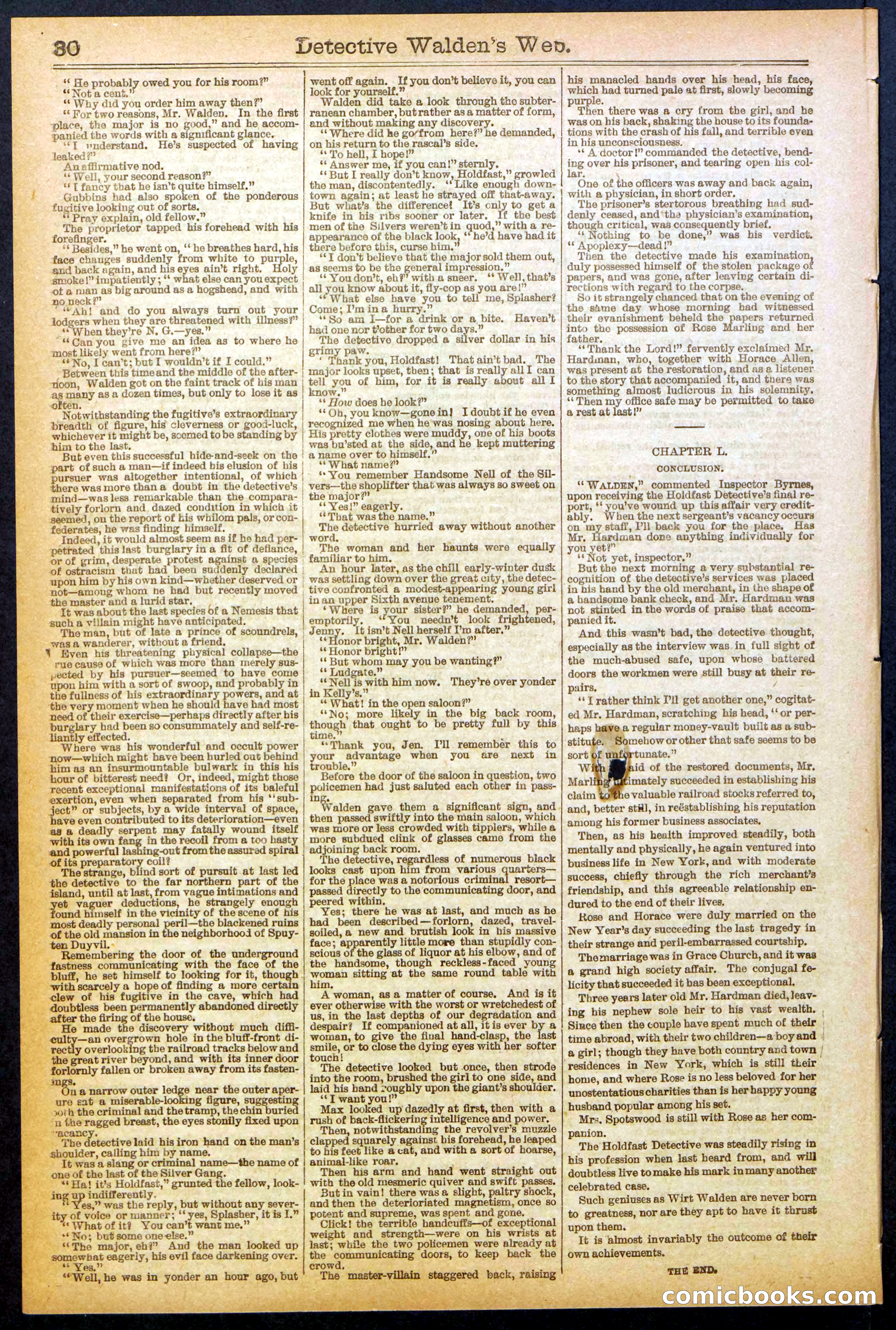 Beadle's Dime Library No. 827 — page 30 of 32
