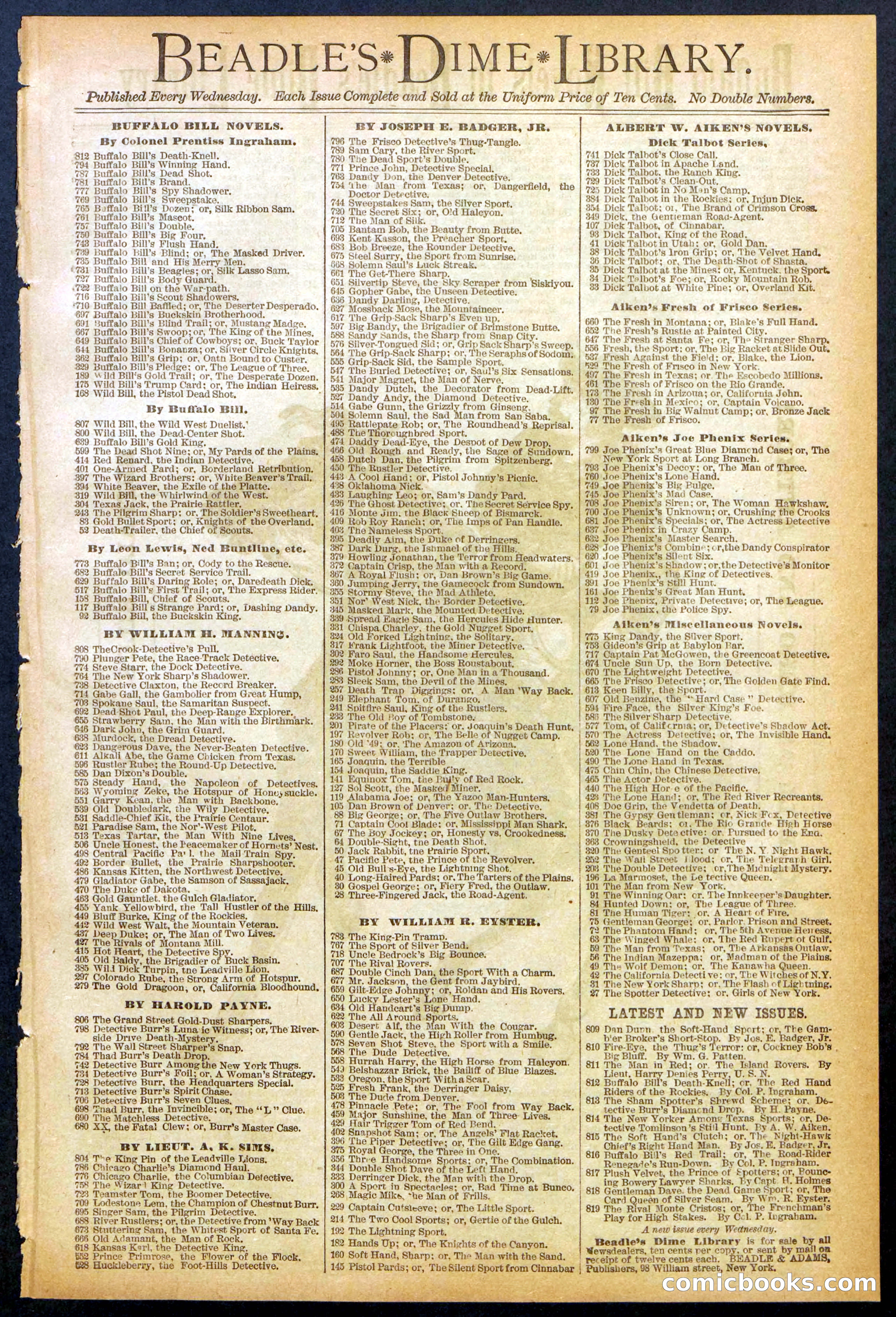 Beadle's Dime Library No. 827 — page 31 of 32