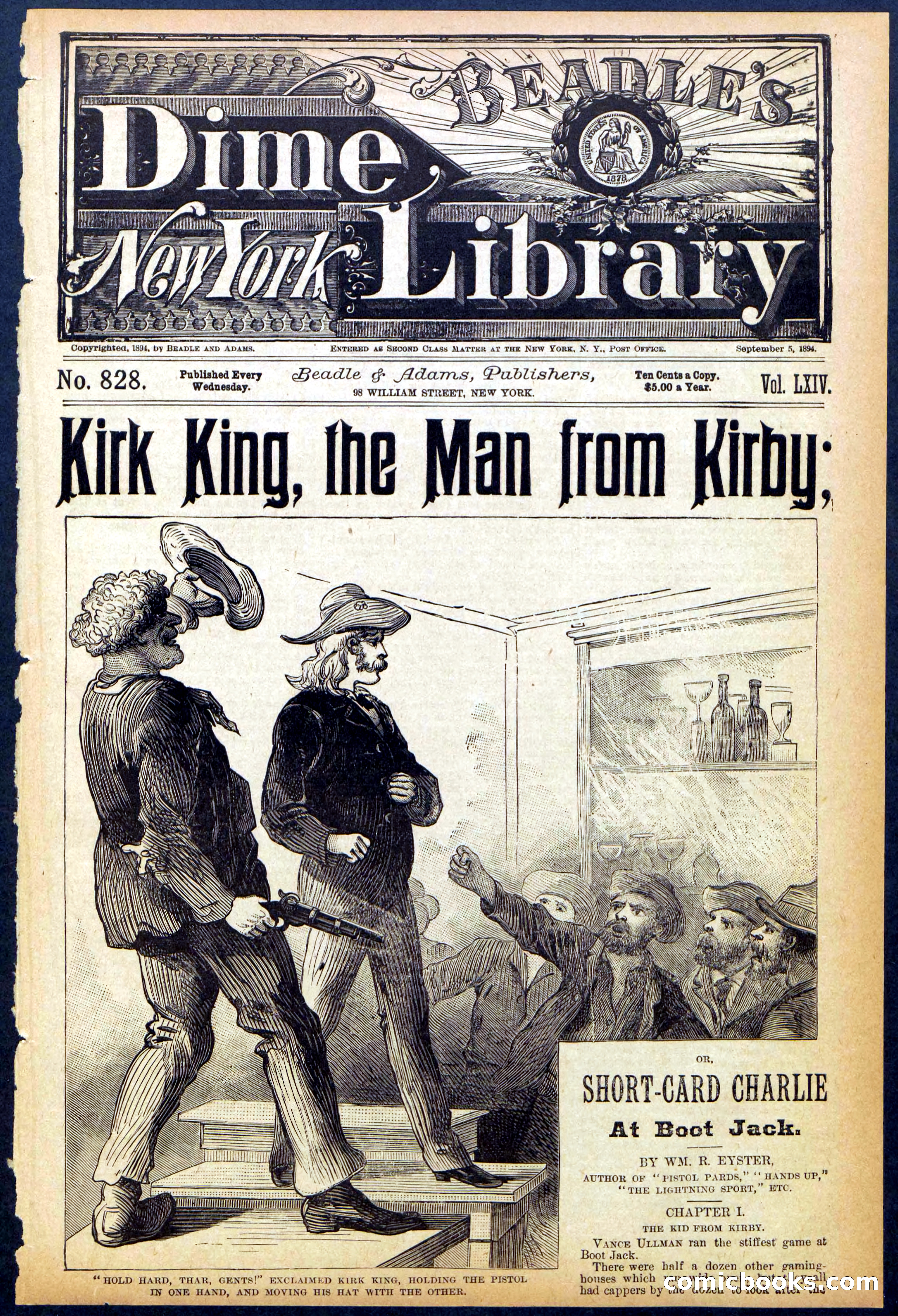 Beadle's Dime Library No. 828 — page 1 of 32