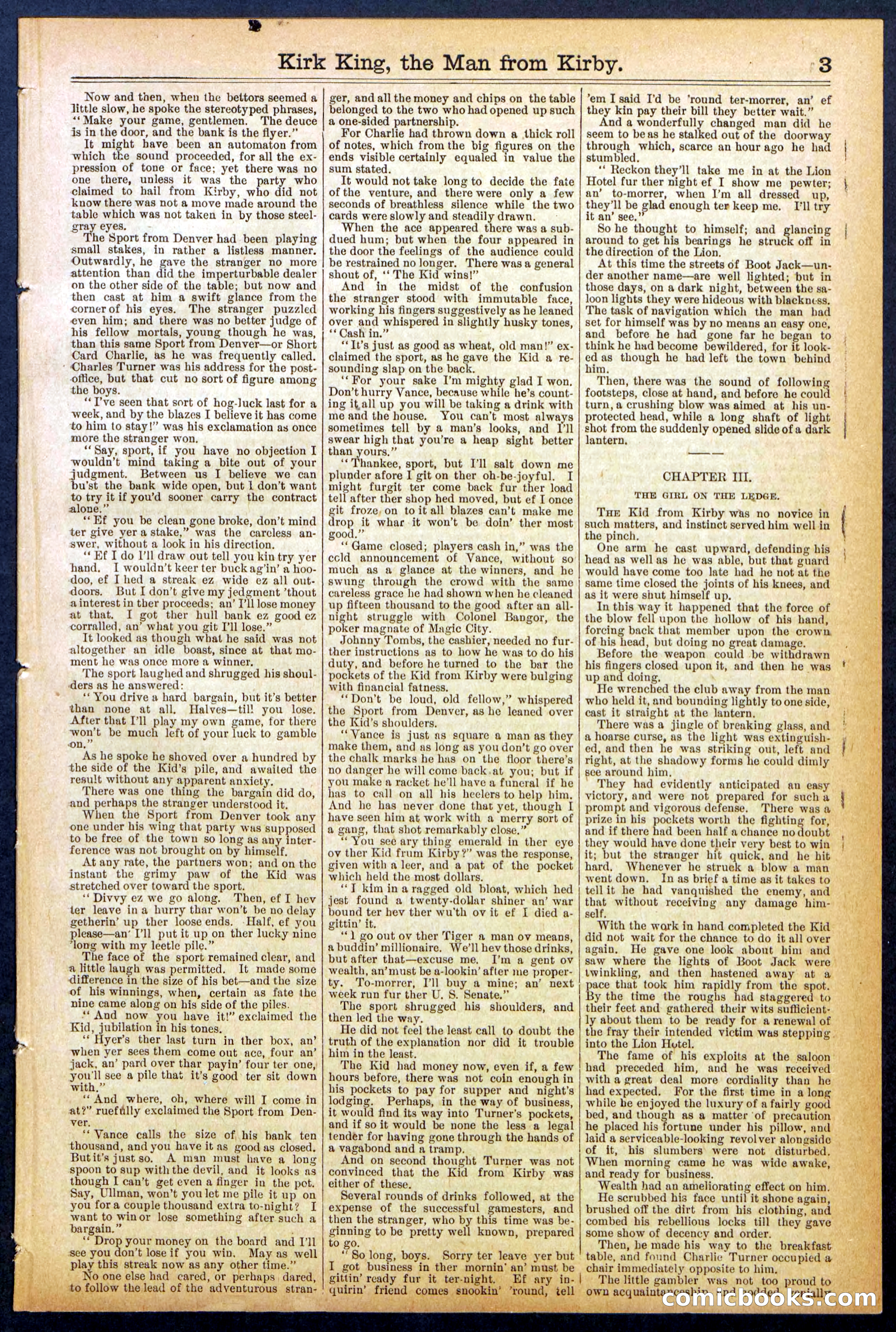 Beadle's Dime Library No. 828 — page 3 of 32