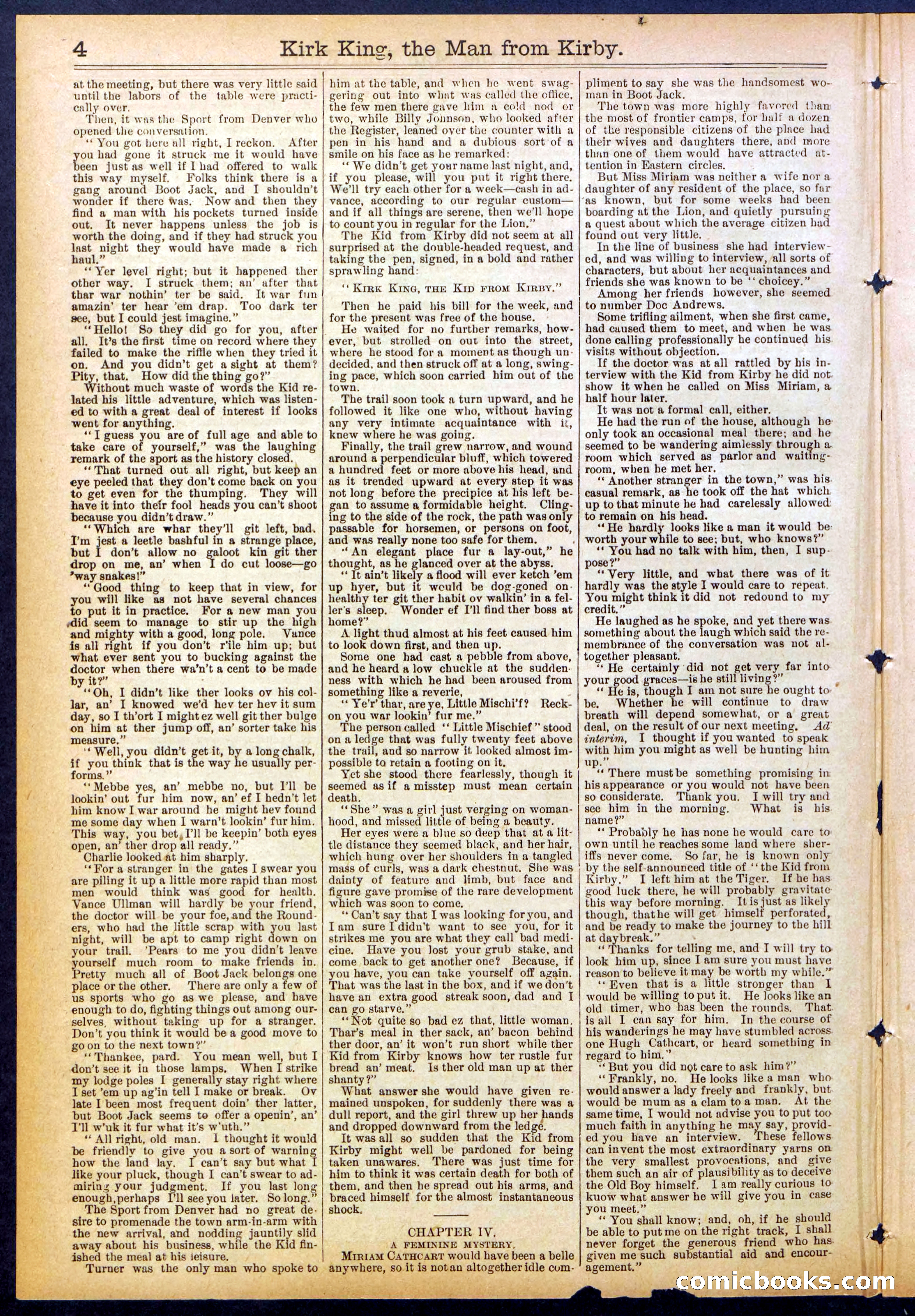 Beadle's Dime Library No. 828 — page 4 of 32