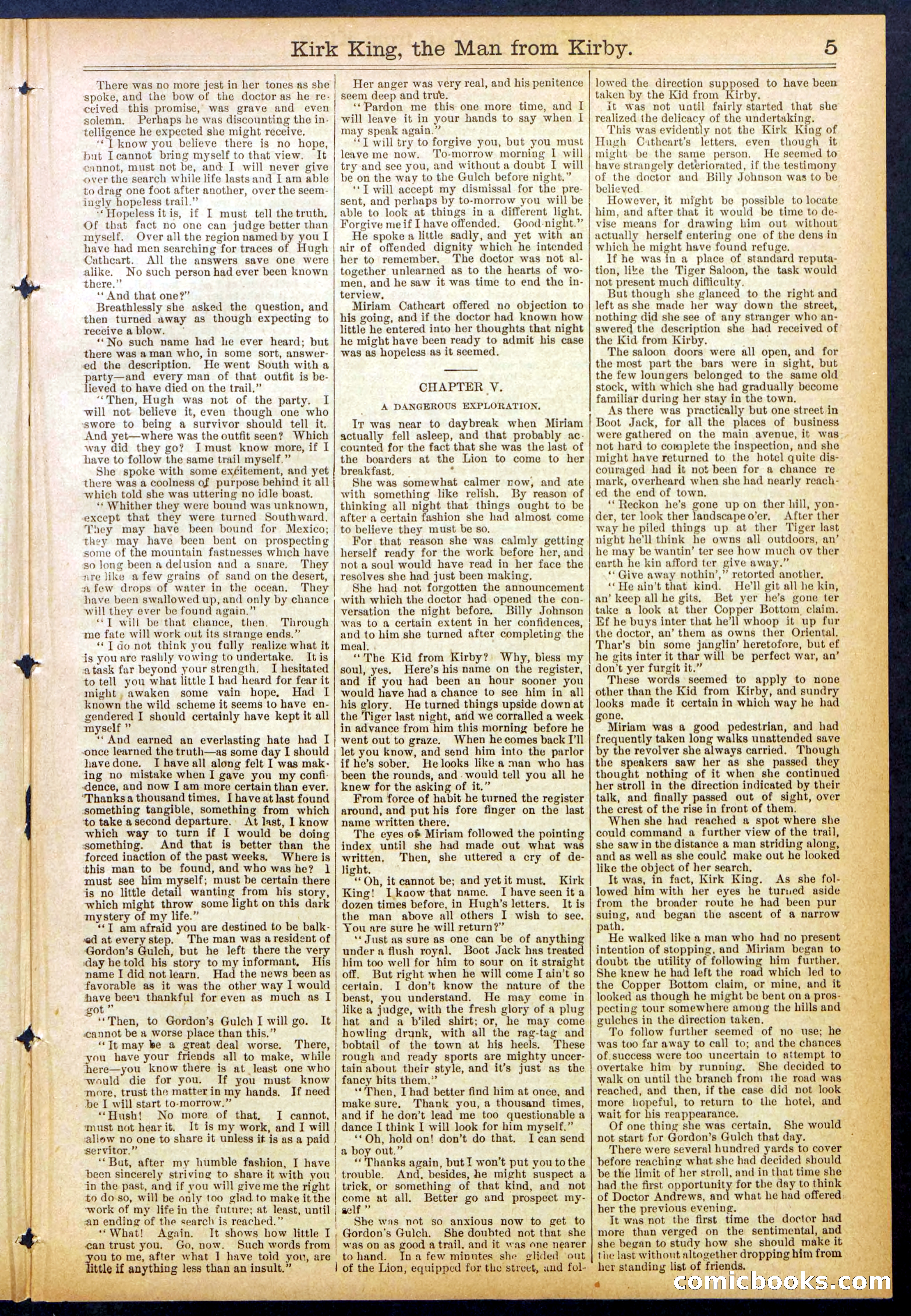 Beadle's Dime Library No. 828 — page 5 of 32