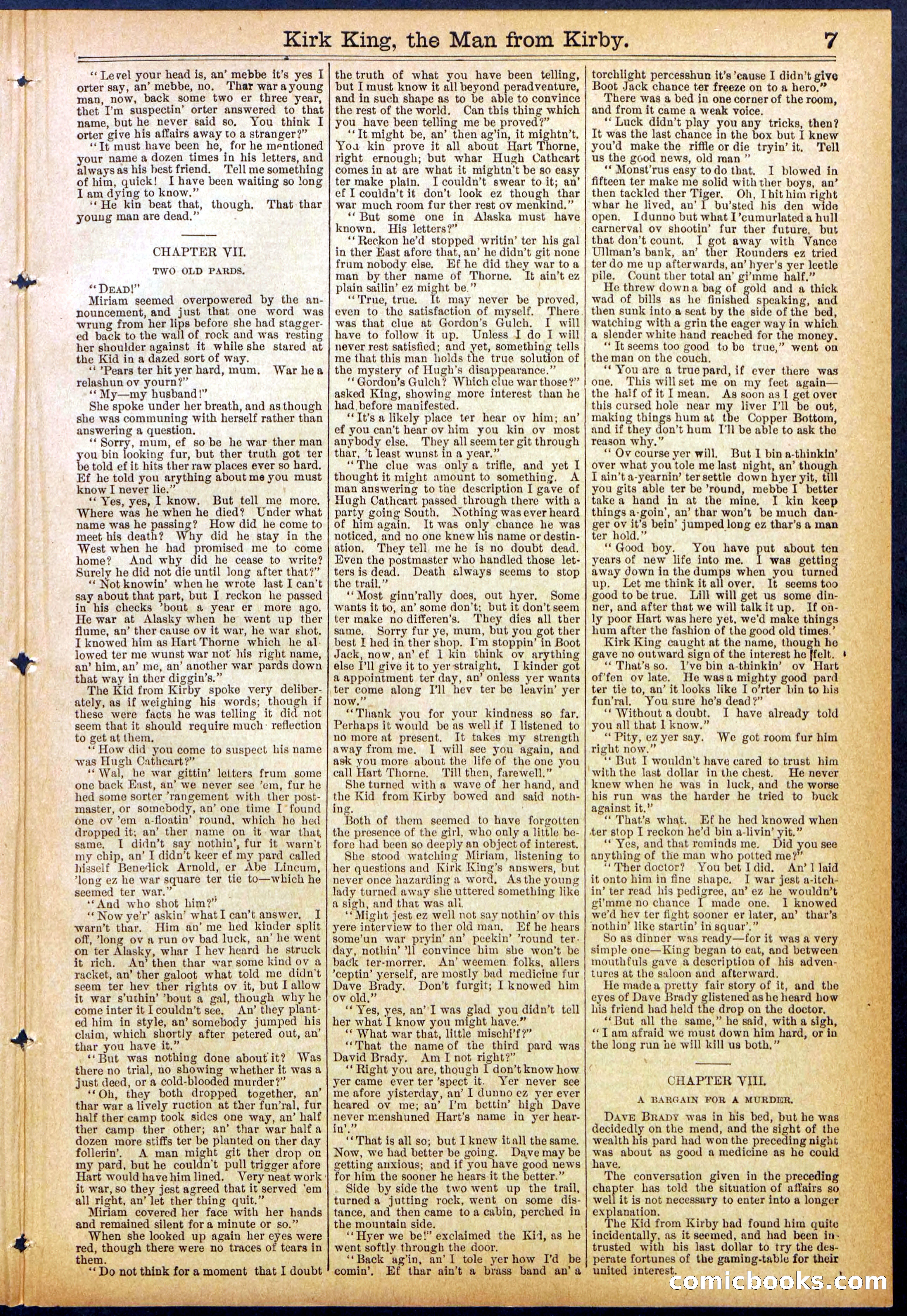 Beadle's Dime Library No. 828 — page 7 of 32
