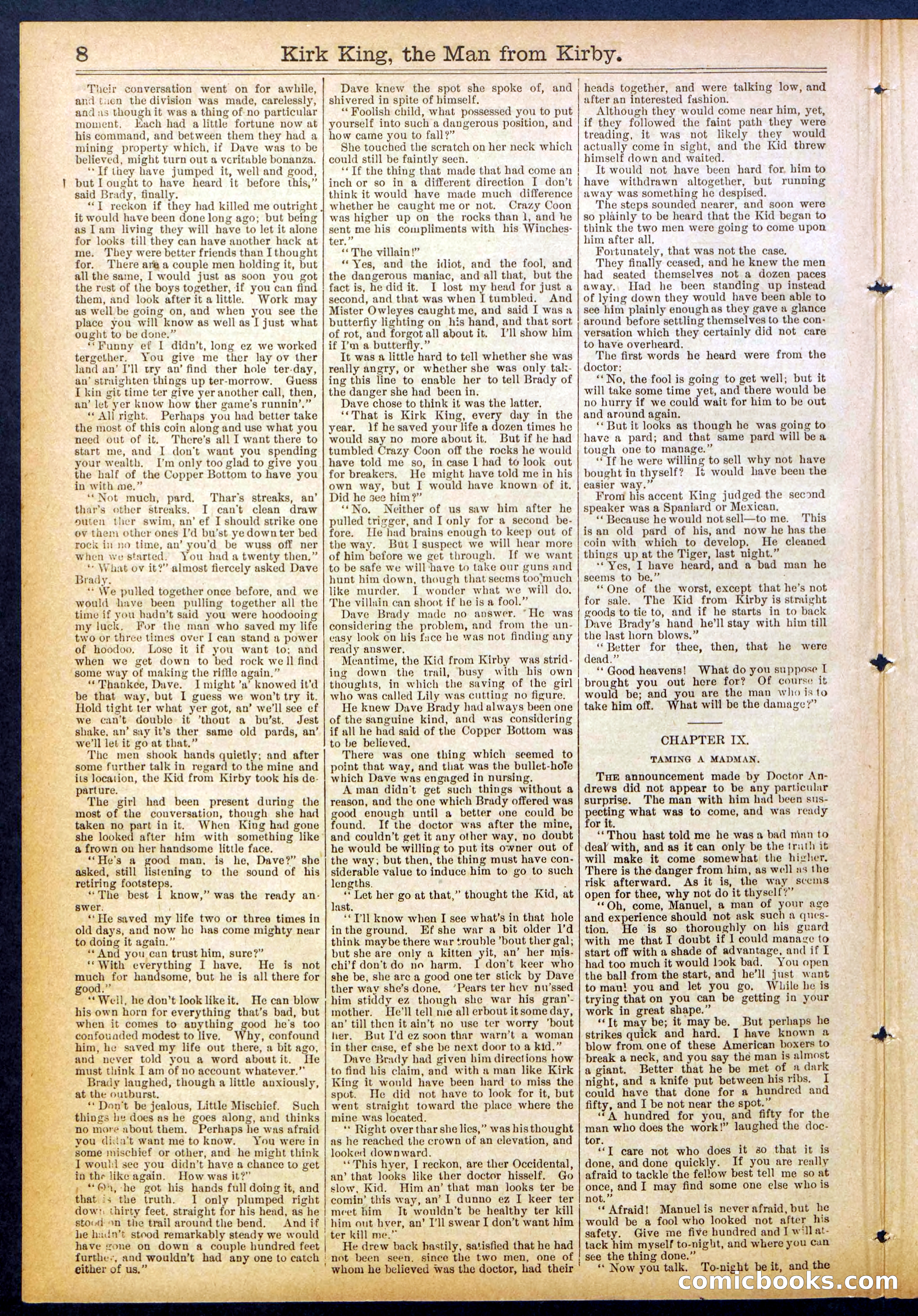 Beadle's Dime Library No. 828 — page 8 of 32