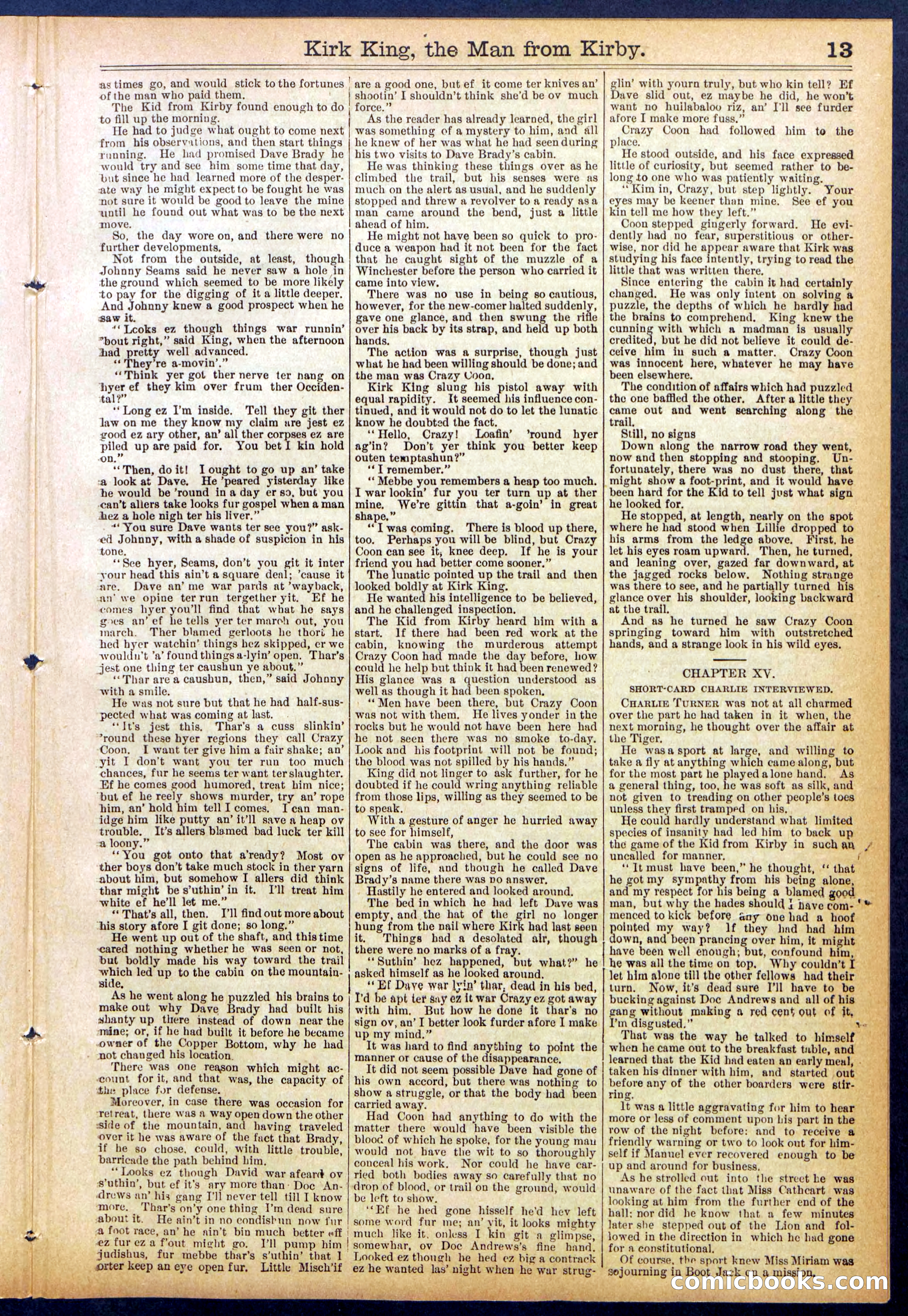 Beadle's Dime Library No. 828 — page 13 of 32