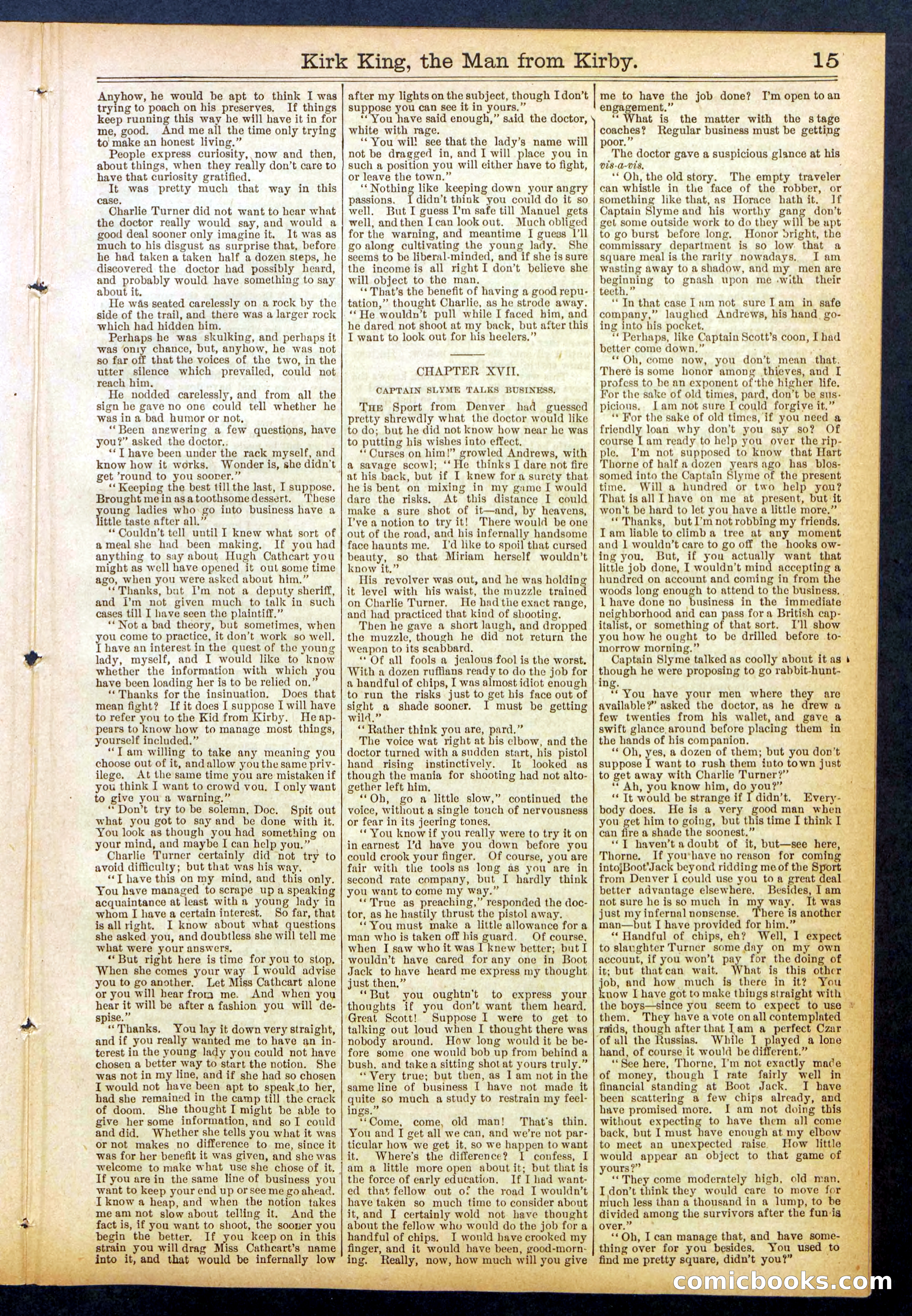 Beadle's Dime Library No. 828 — page 15 of 32