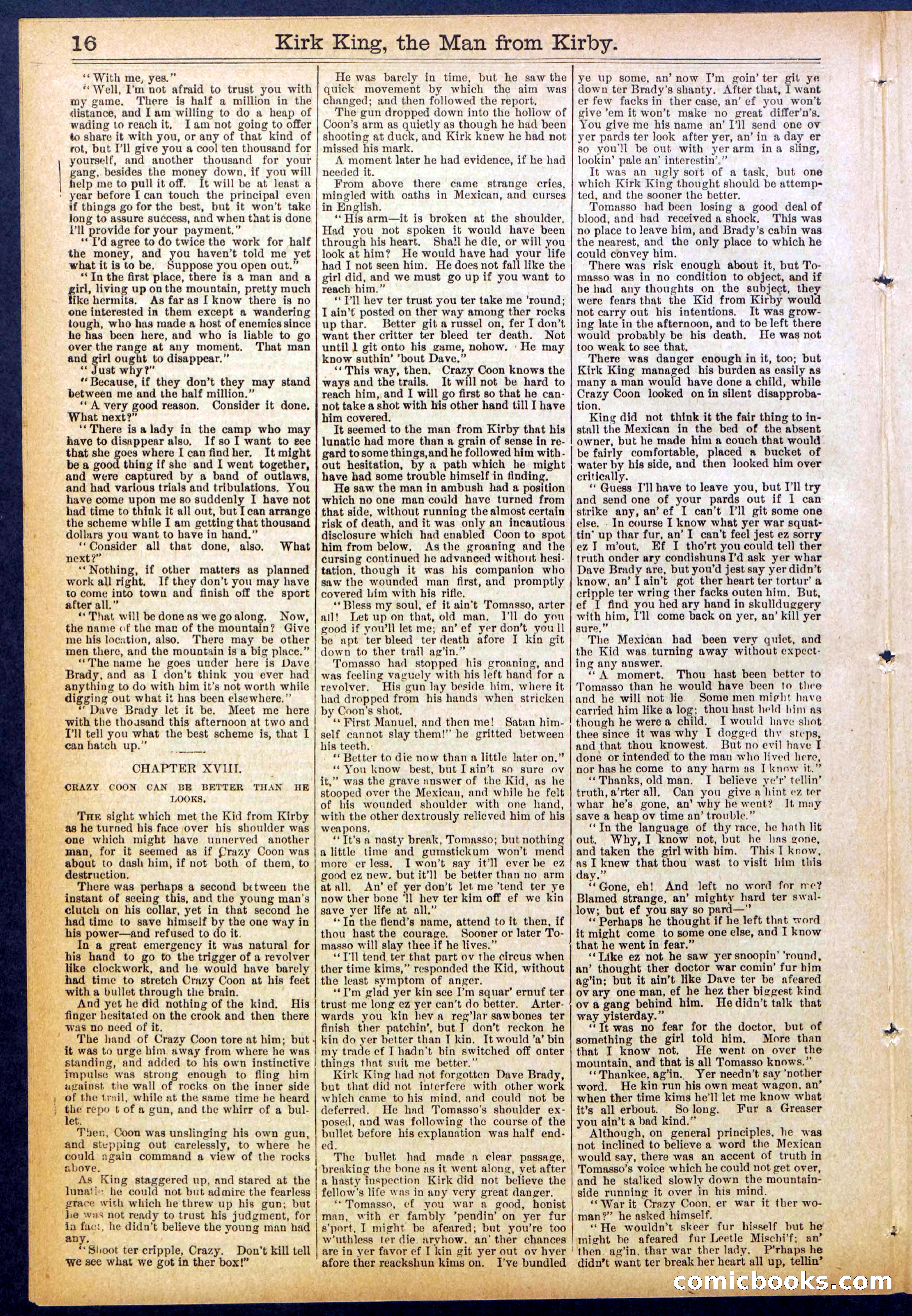 Beadle's Dime Library No. 828 — page 16 of 32