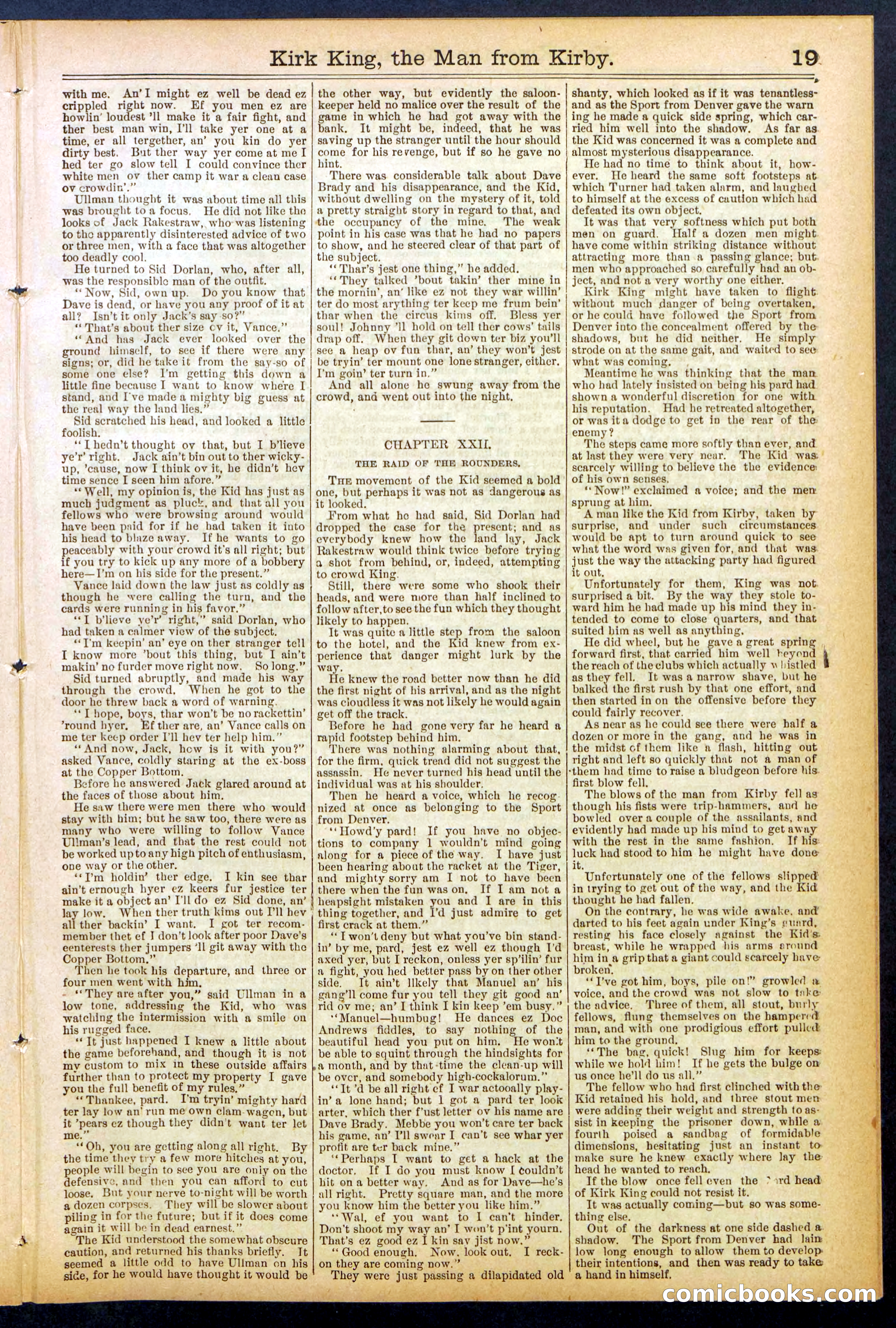 Beadle's Dime Library No. 828 — page 19 of 32