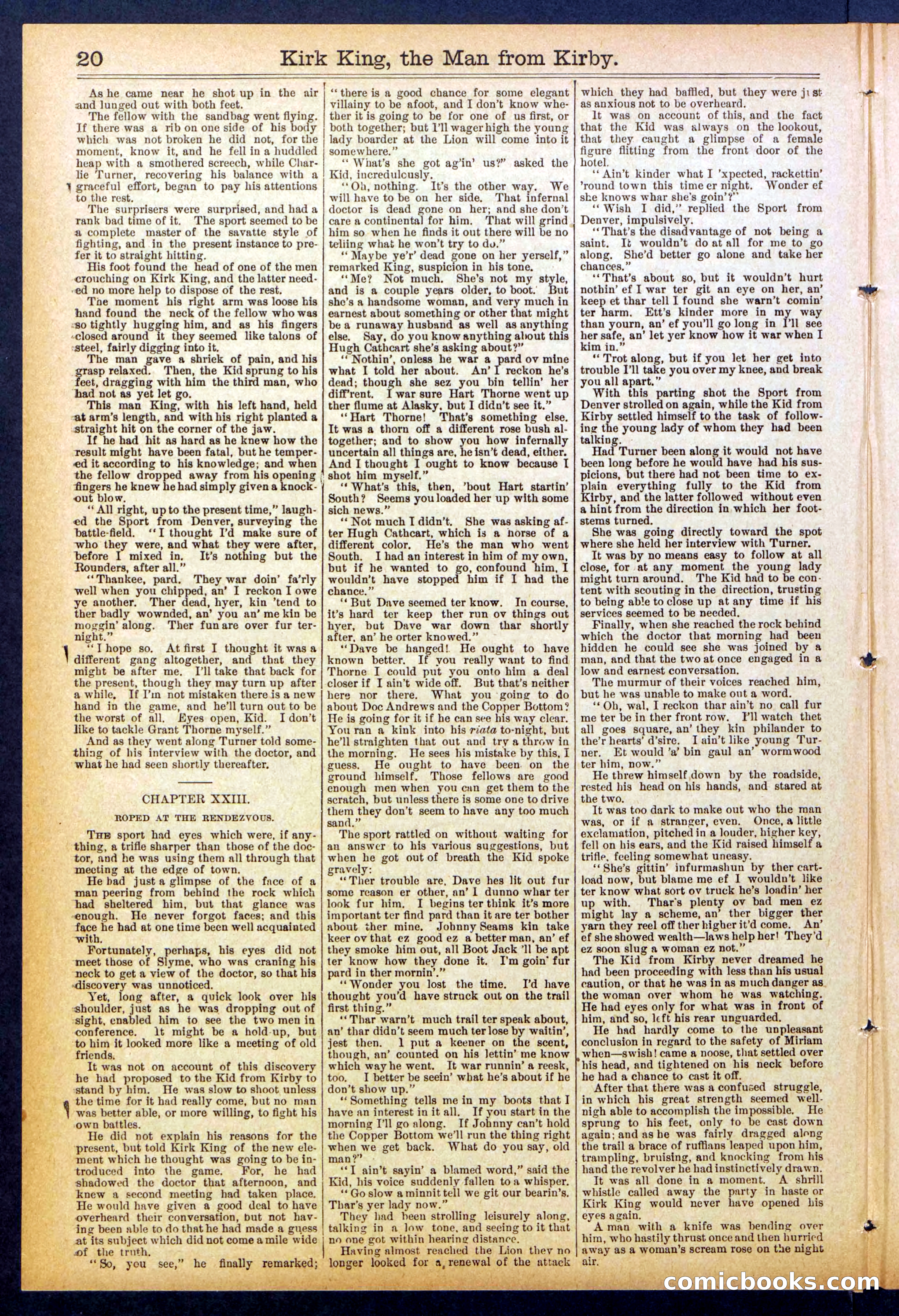 Beadle's Dime Library No. 828 — page 20 of 32
