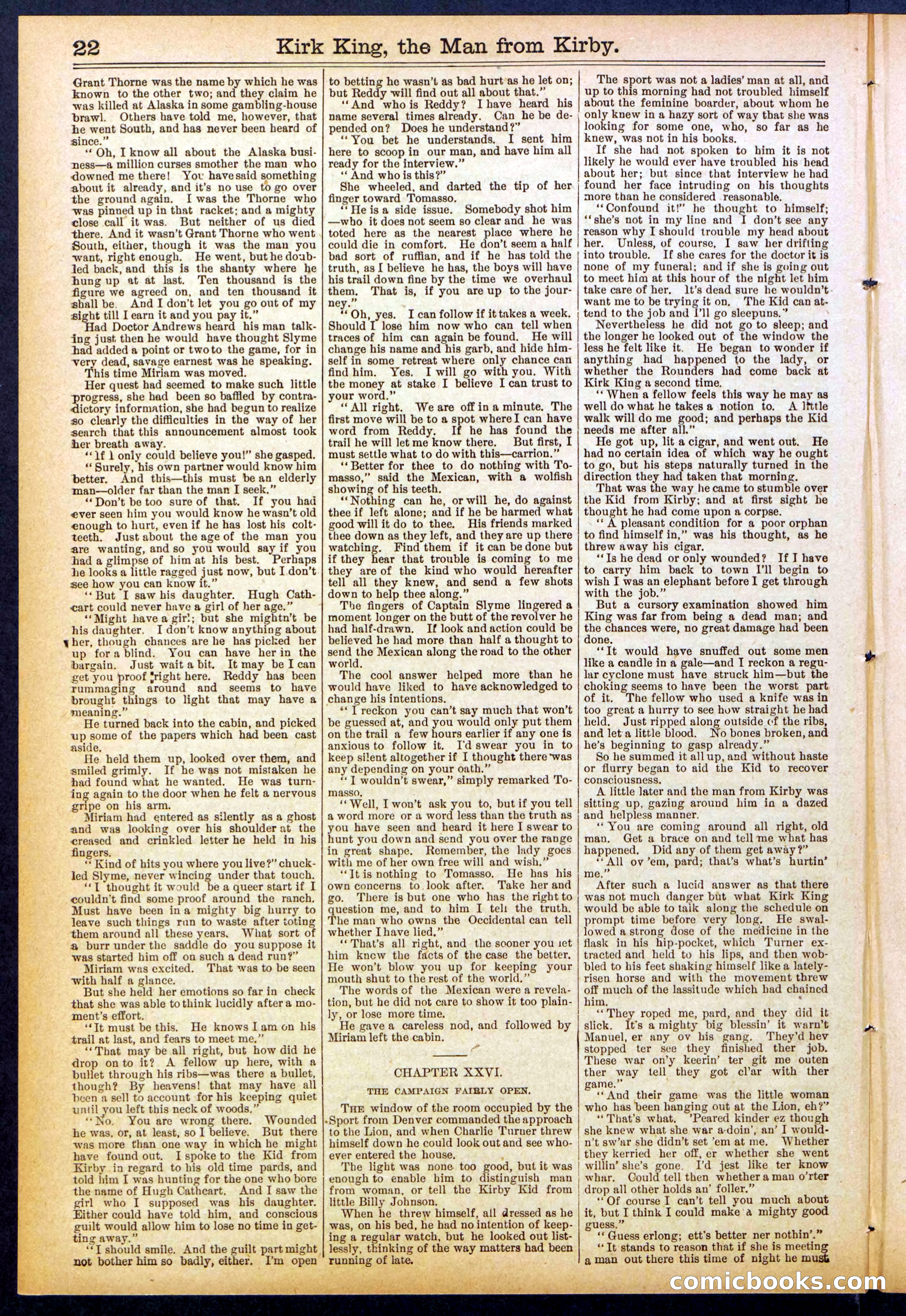 Beadle's Dime Library No. 828 — page 22 of 32