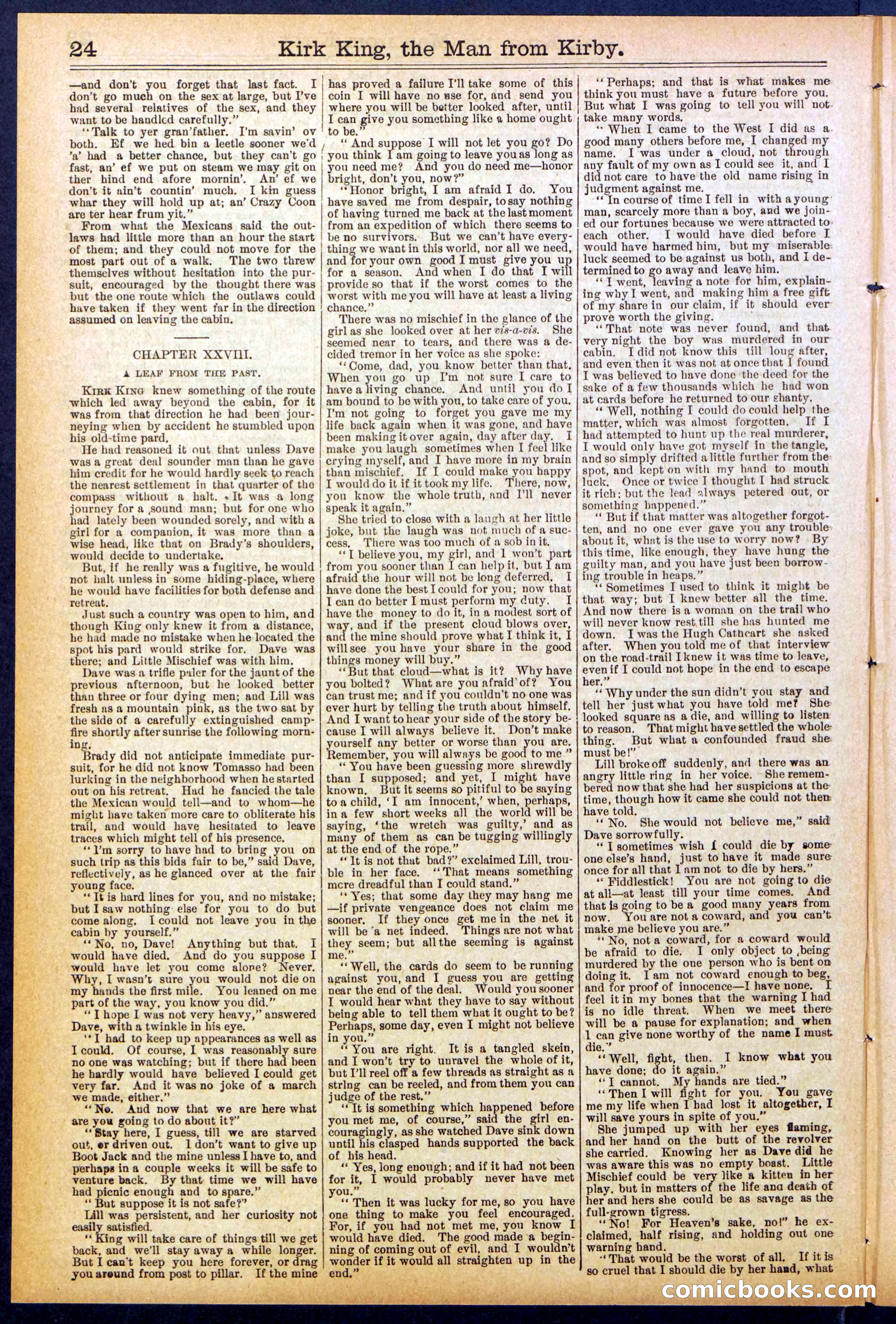 Beadle's Dime Library No. 828 — page 24 of 32