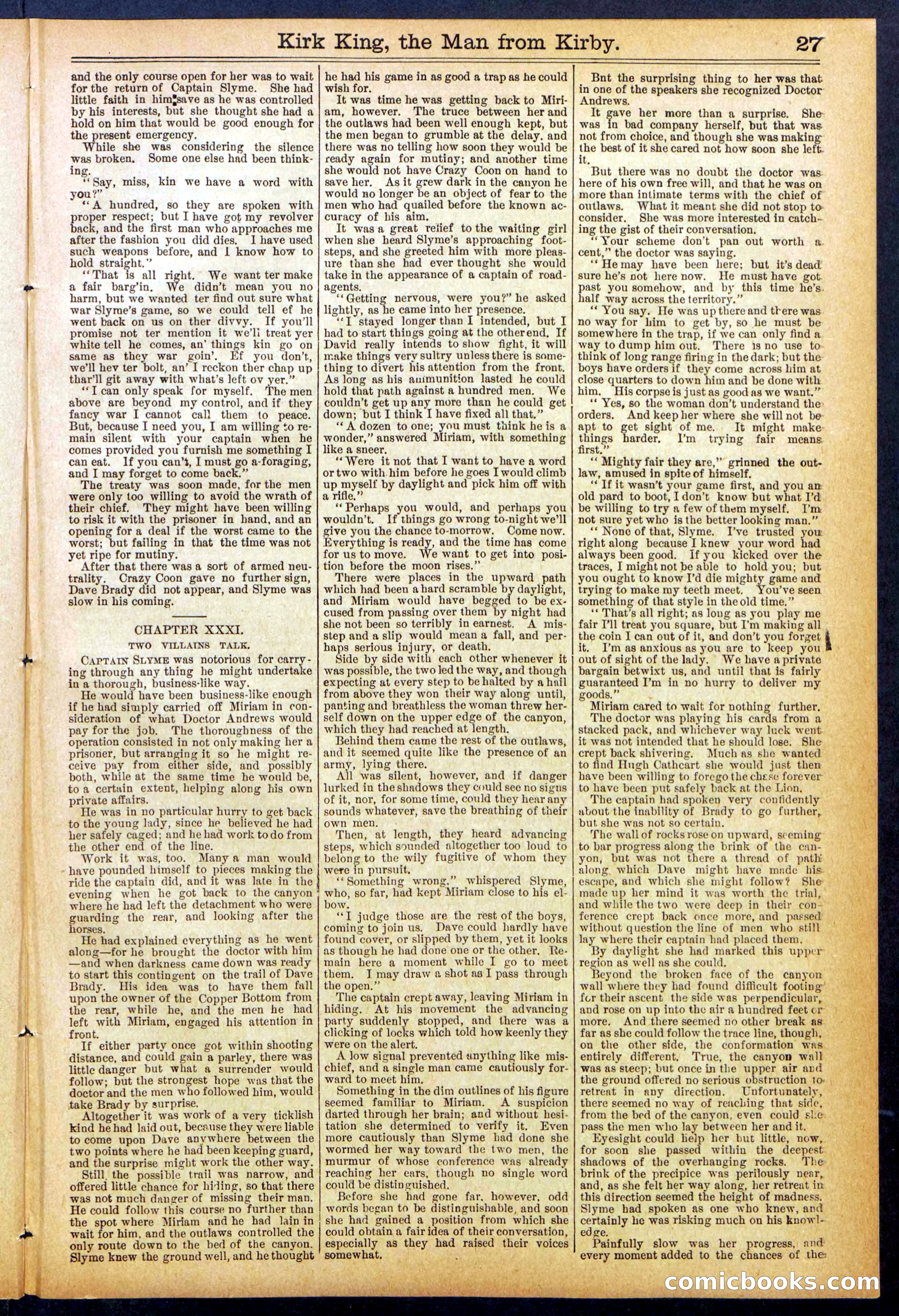 Beadle's Dime Library No. 828 — page 27 of 32