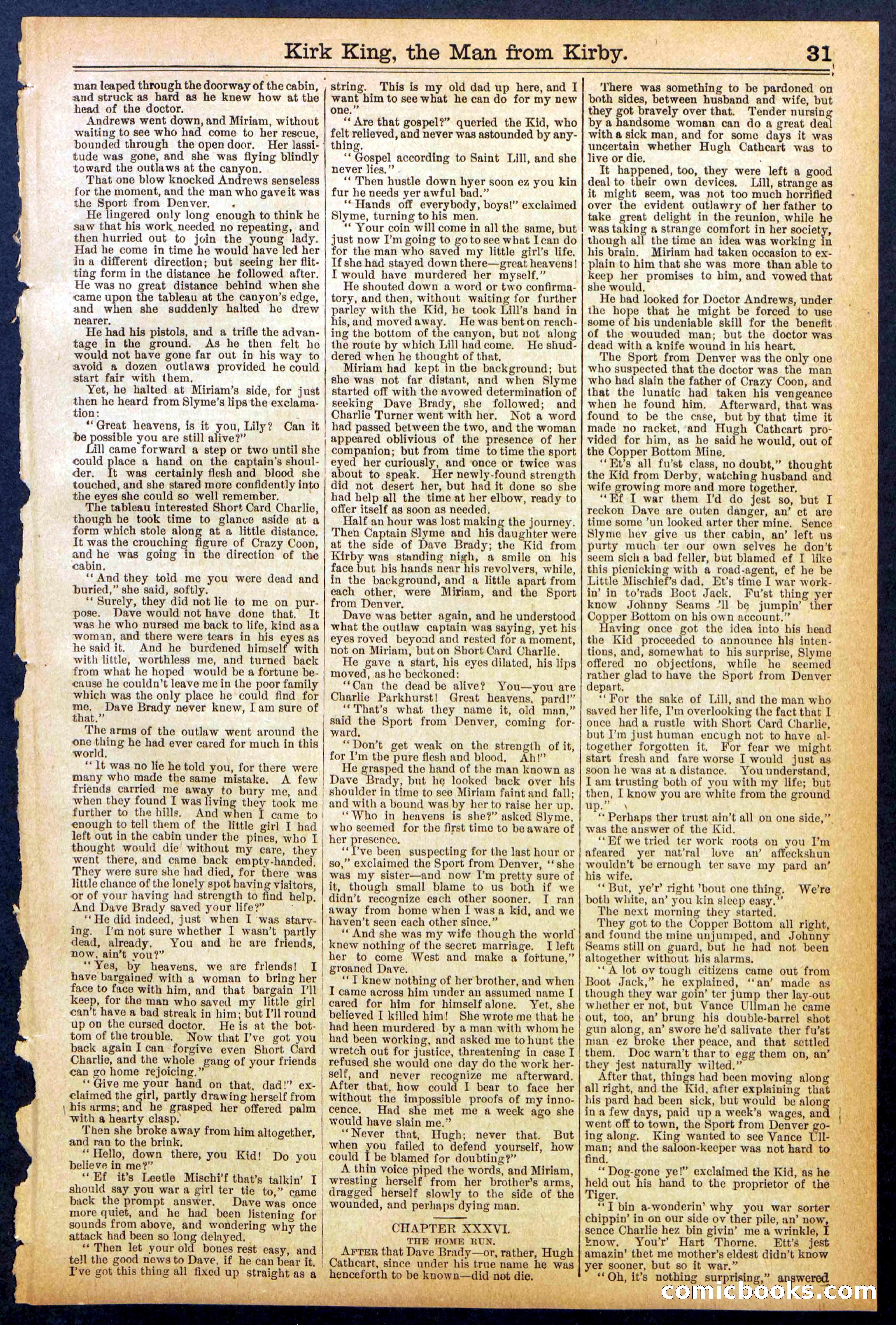 Beadle's Dime Library No. 828 — page 31 of 32