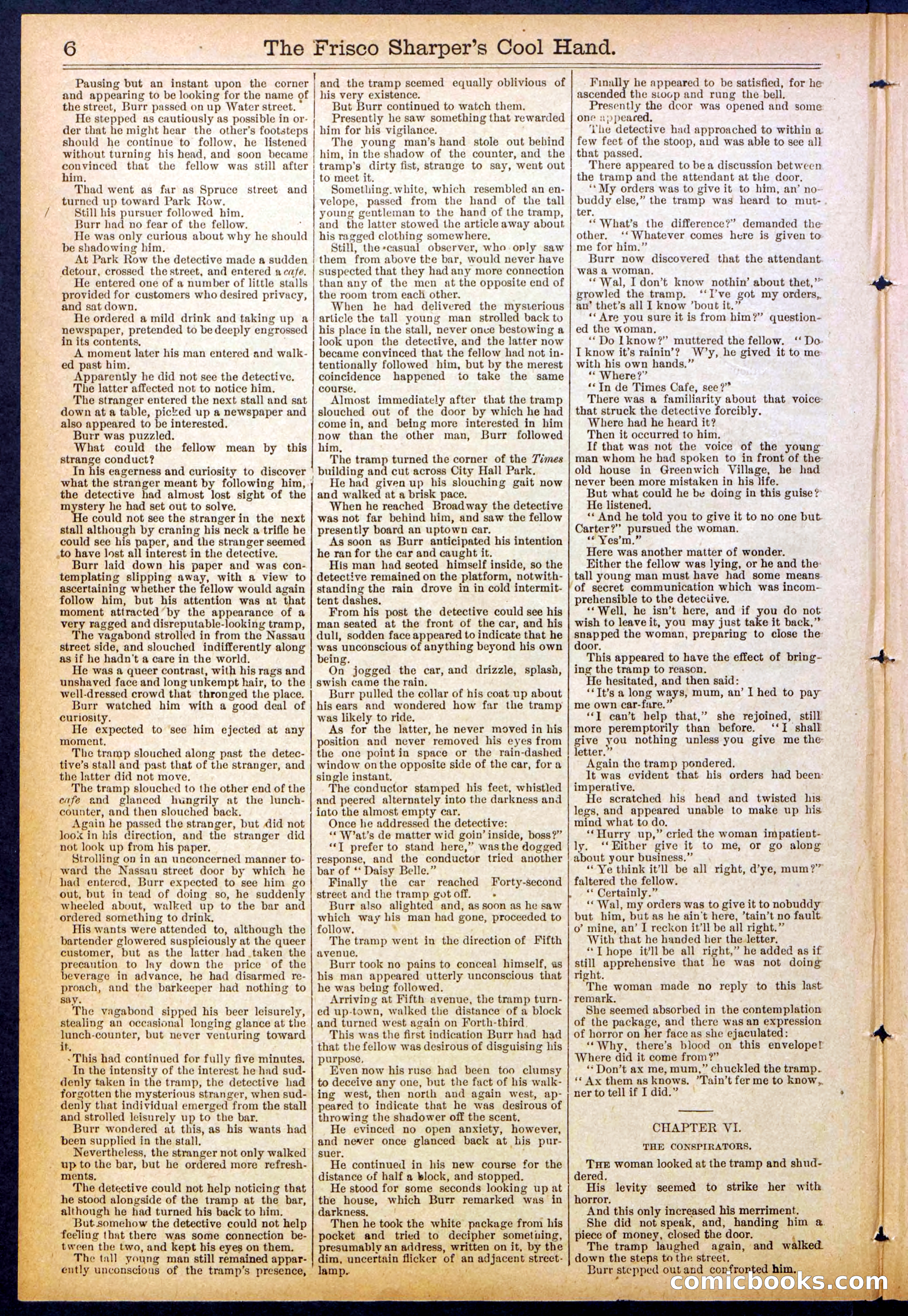 Beadle's Dime Library No. 829: "The Frisco Sharper's Cool Hand" — page 6 of 32