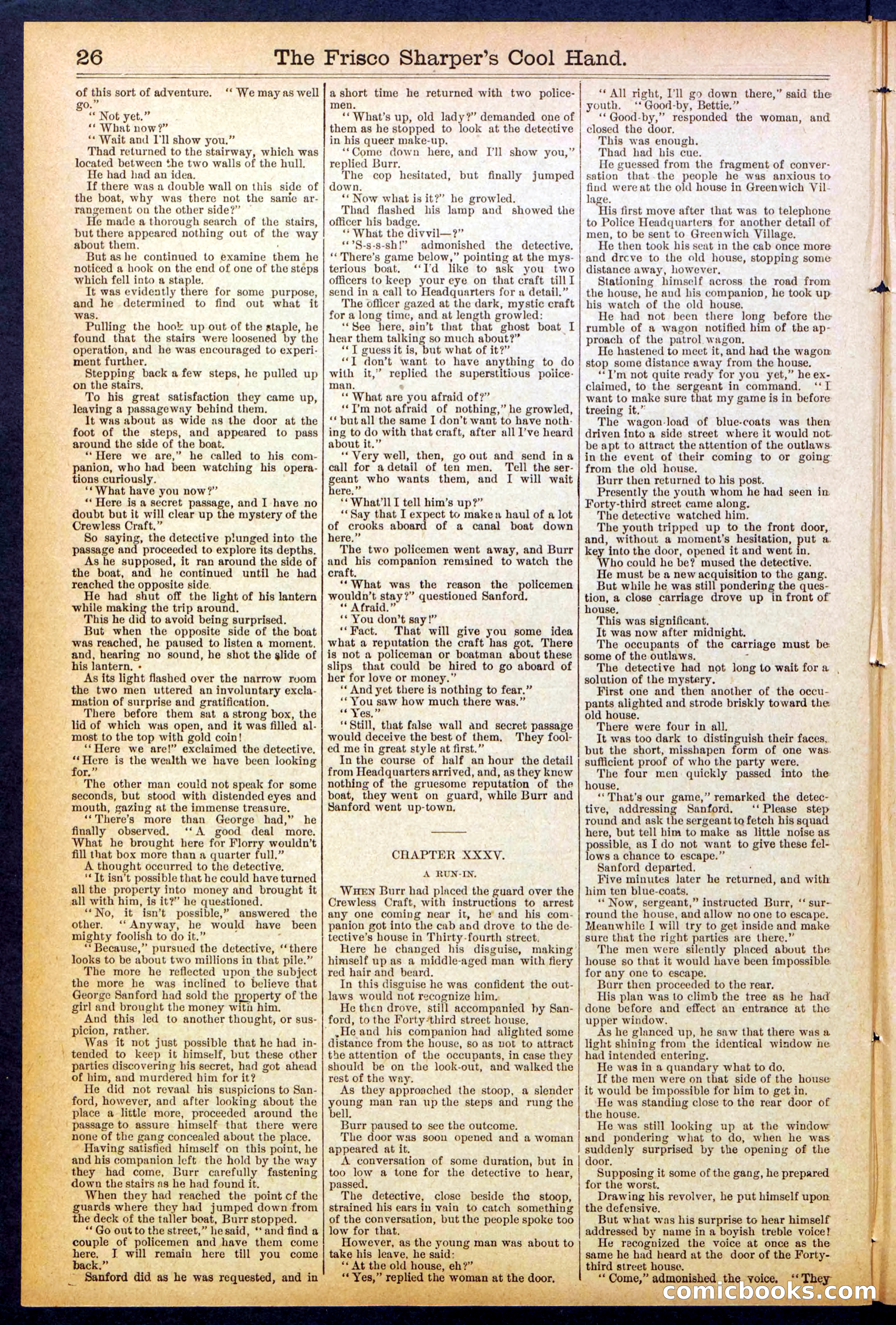 Beadle's Dime Library No. 829: "The Frisco Sharper's Cool Hand" — page 26 of 32