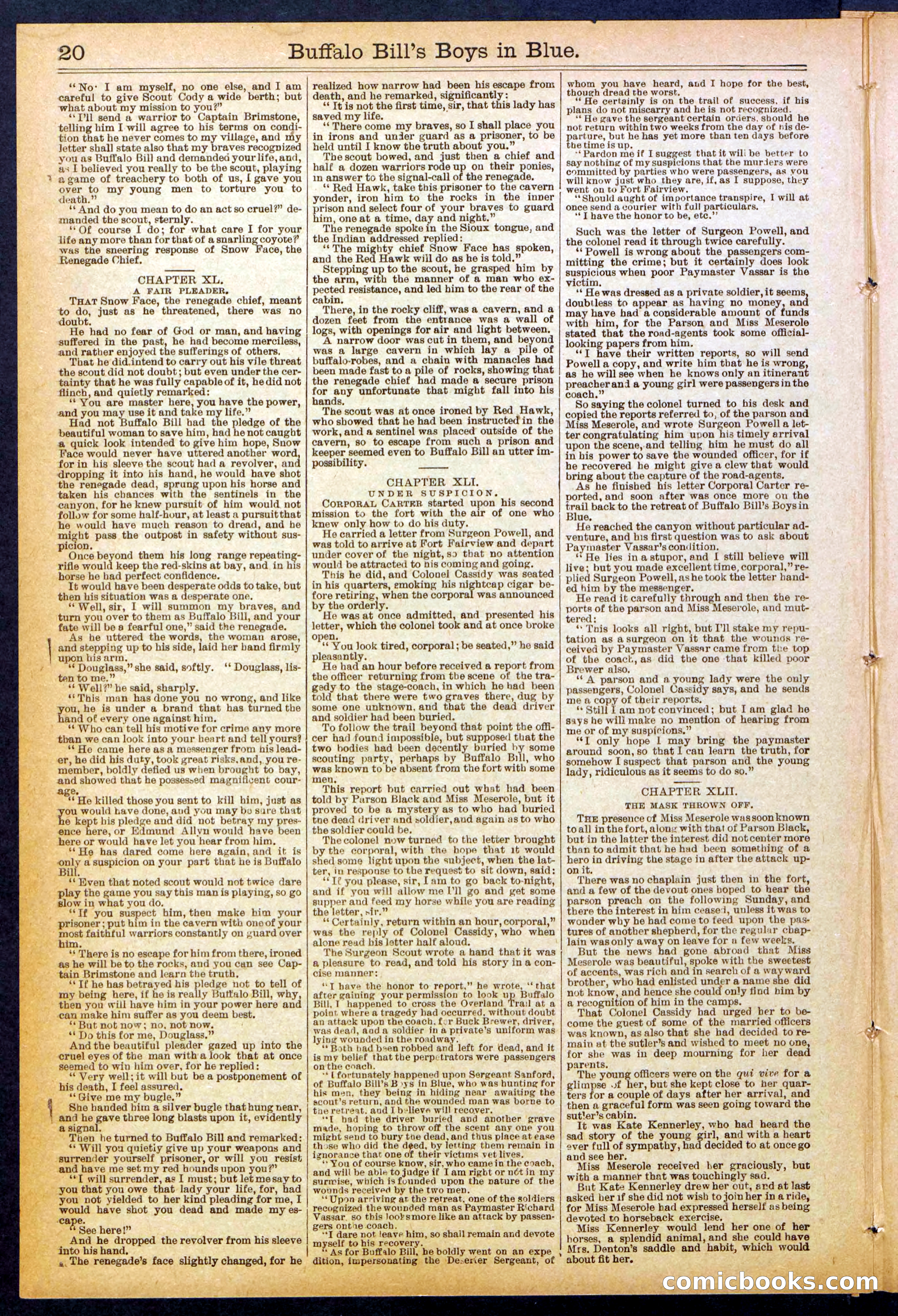 Beadle's Dime Library No. 830 — page 20 of 32