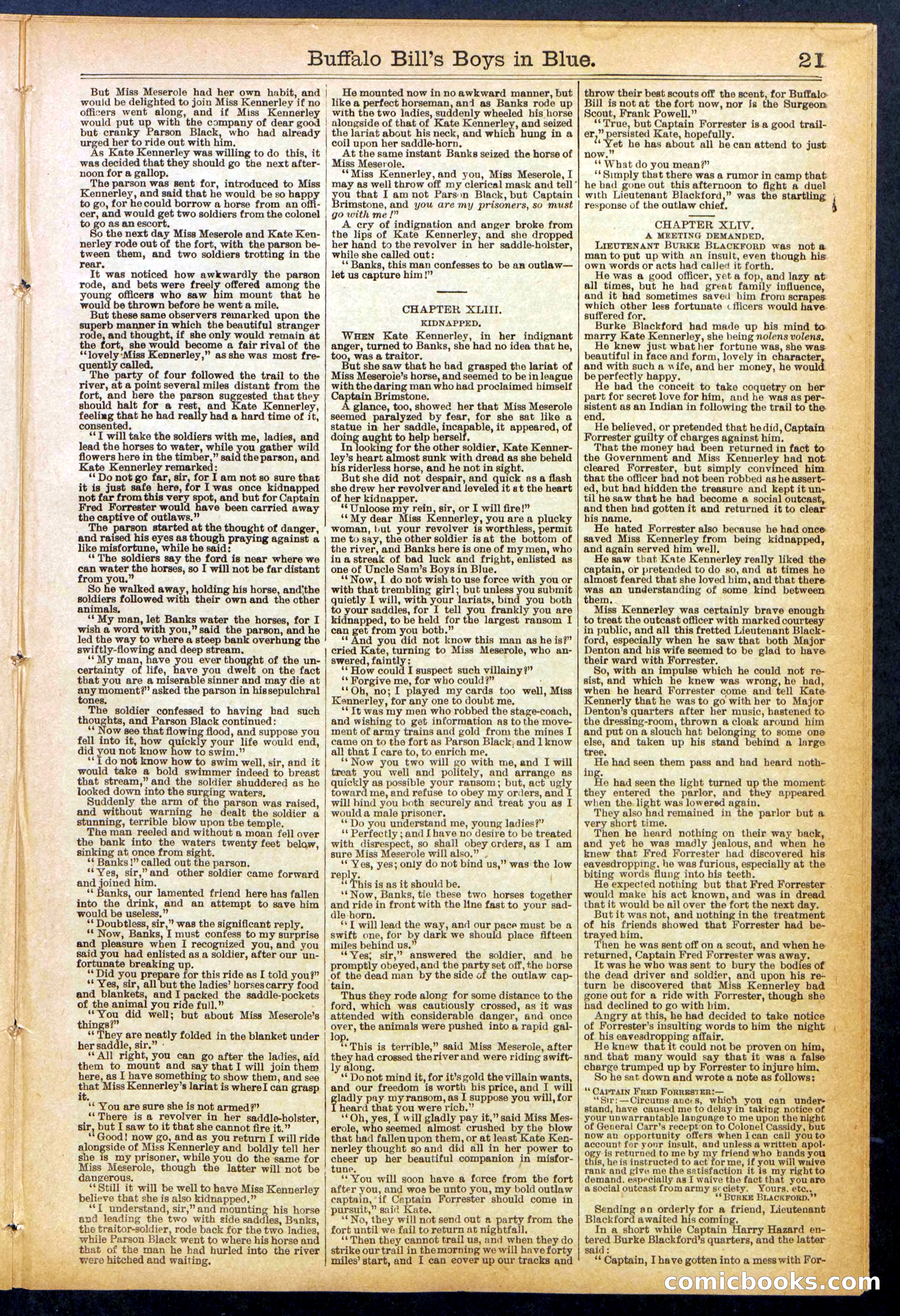 Beadle's Dime Library No. 830 — page 21 of 32