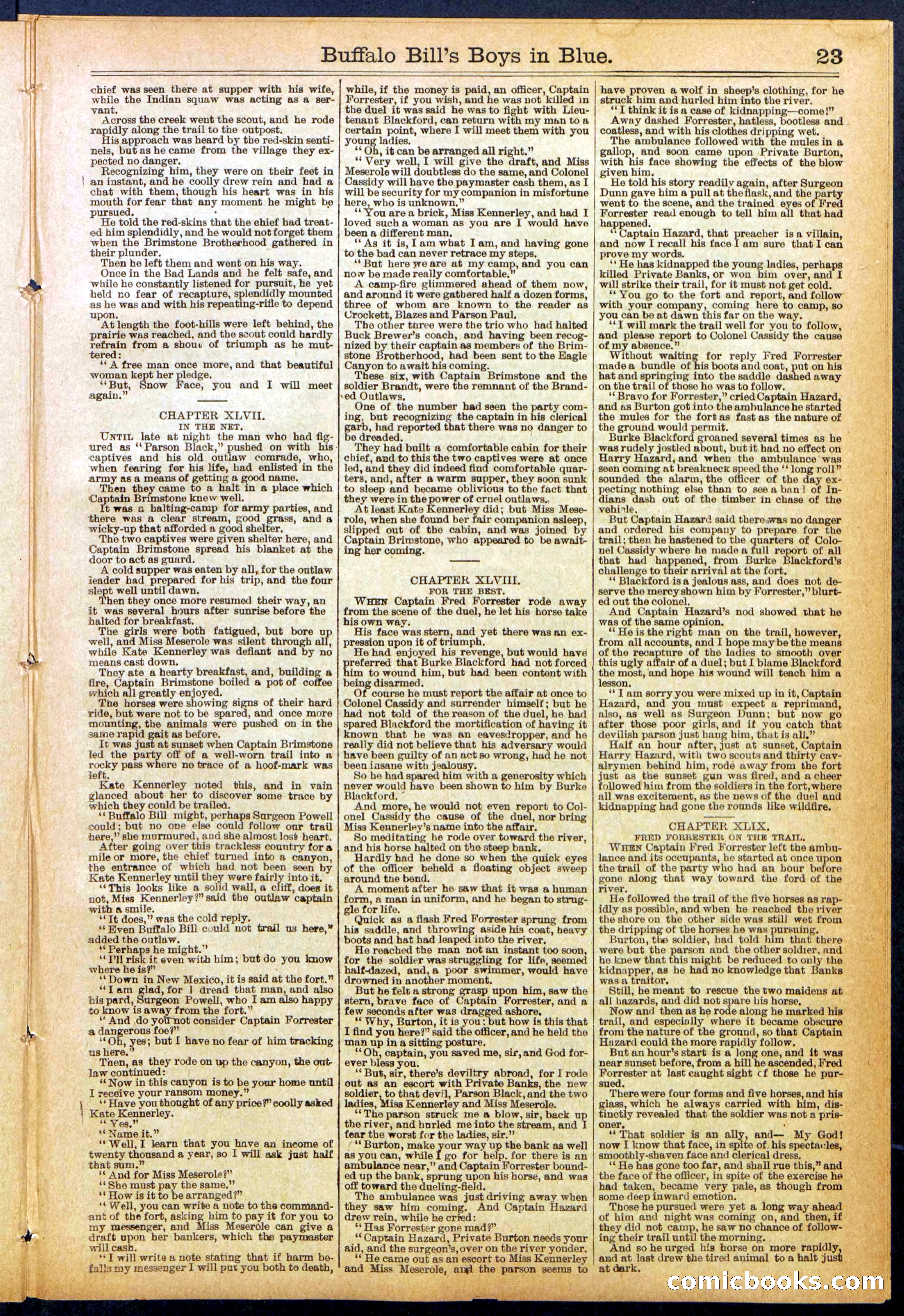 Beadle's Dime Library No. 830 — page 23 of 32