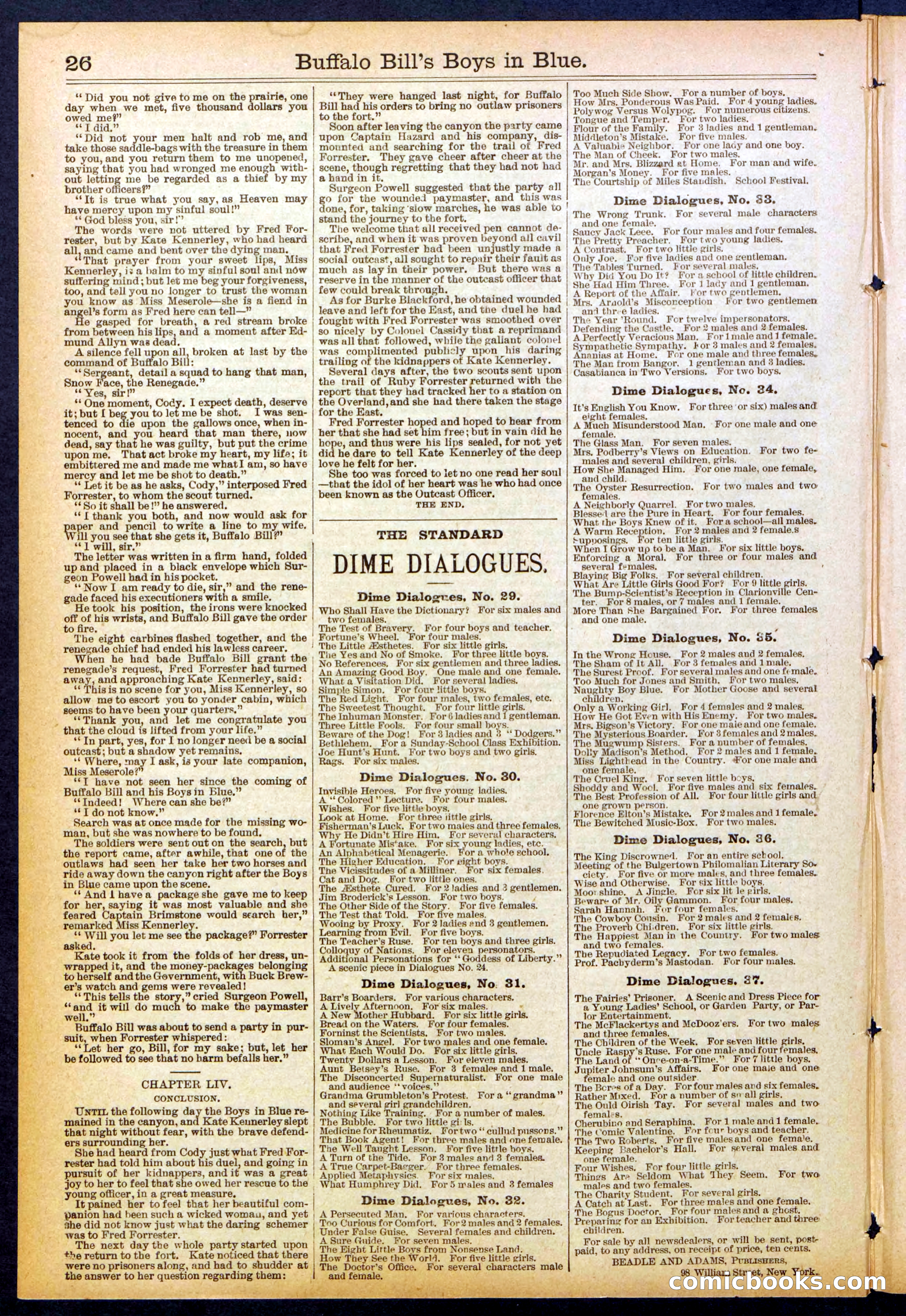 Beadle's Dime Library No. 830 — page 26 of 32