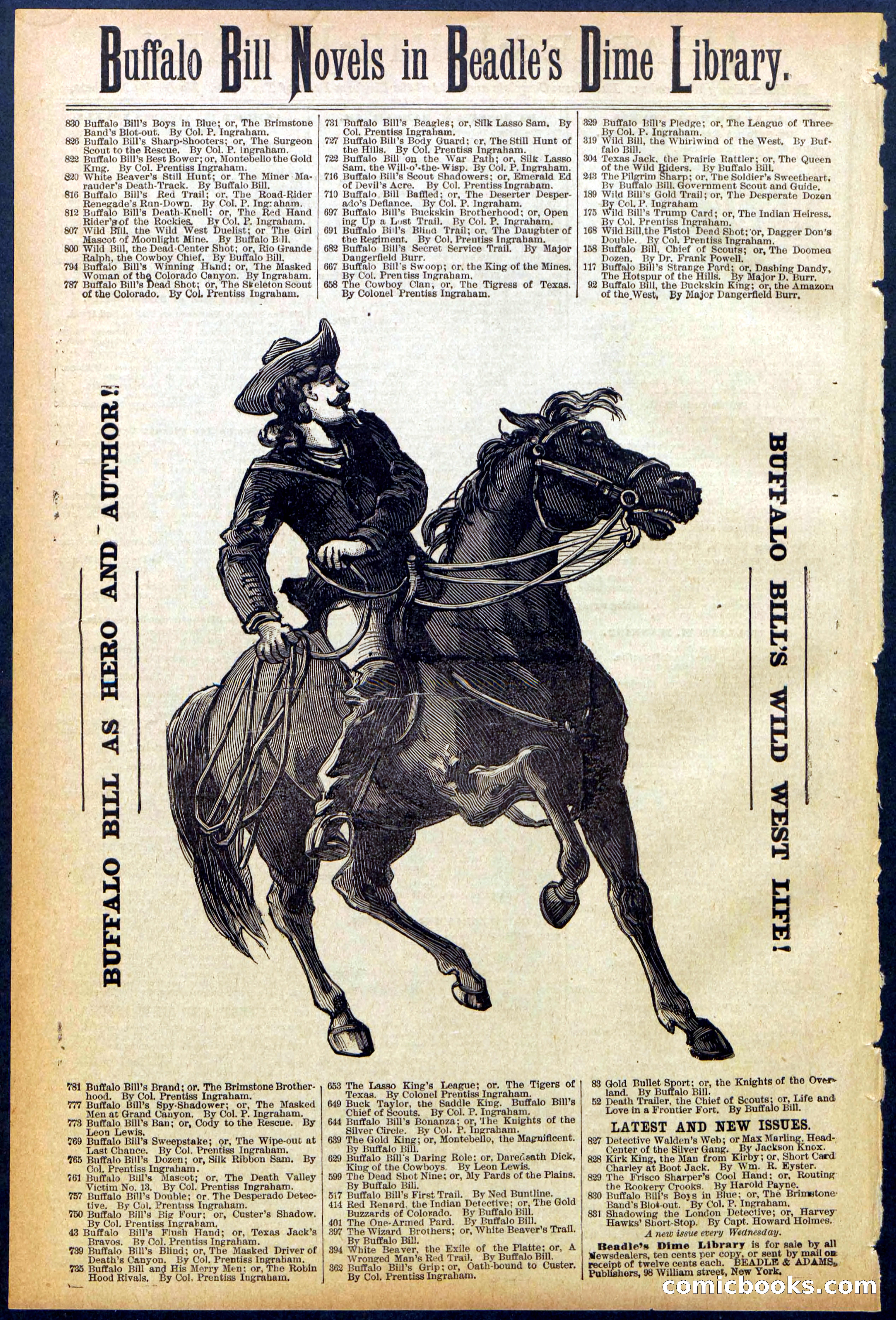 Beadle's Dime Library No. 830 — page 32 of 32