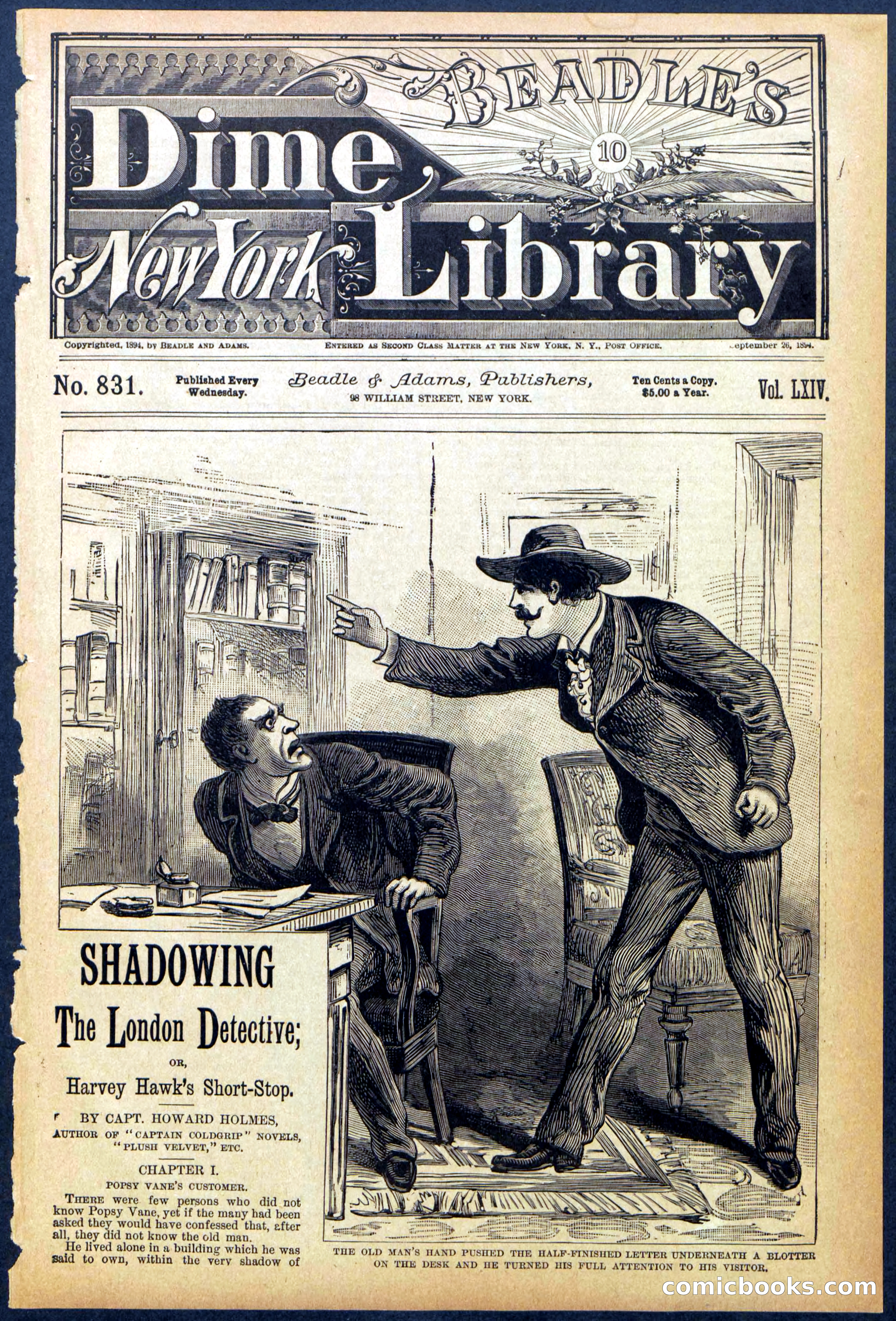 Beadle's Dime Library No. 831
