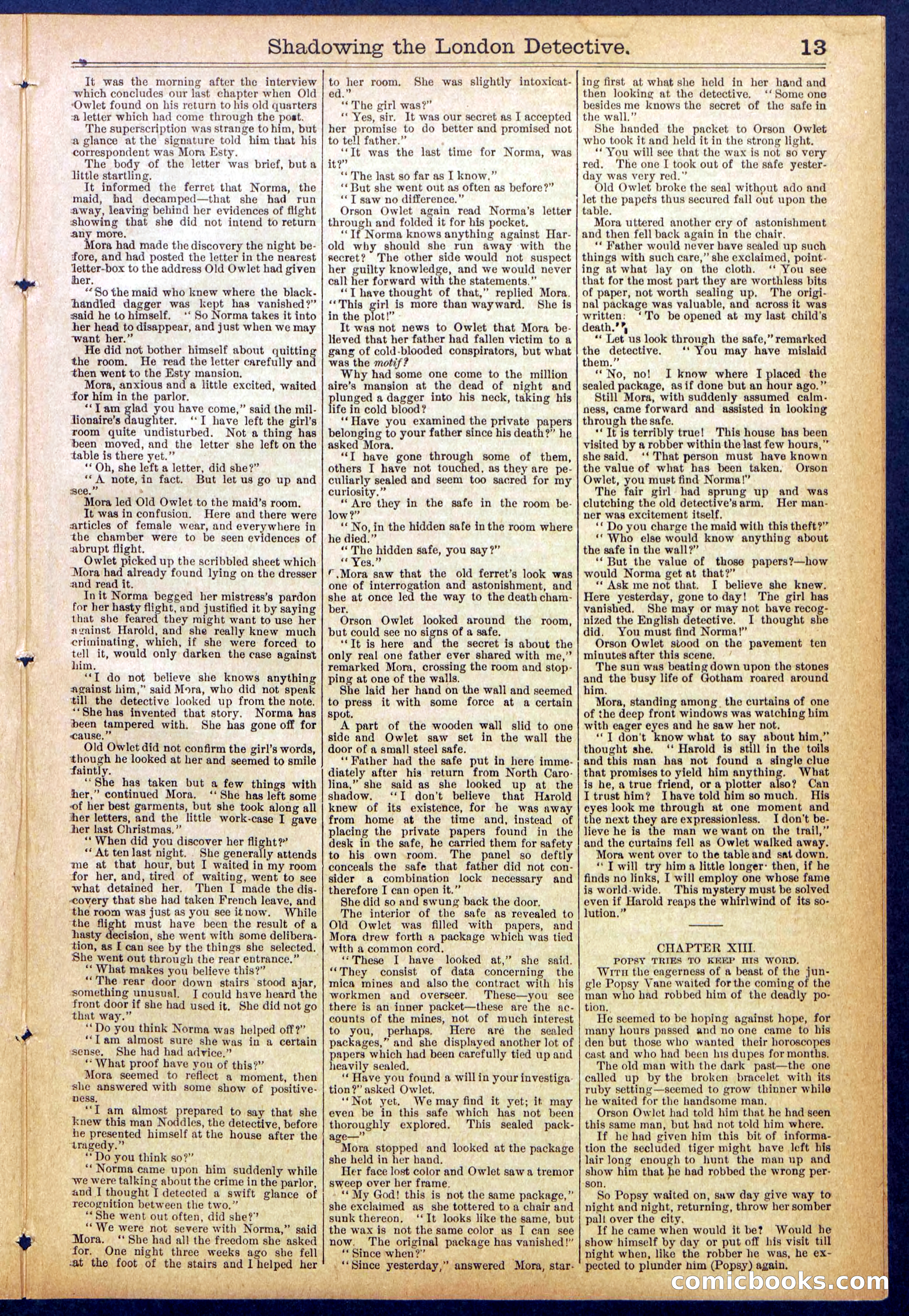 Beadle's Dime Library No. 831 — page 13 of 32