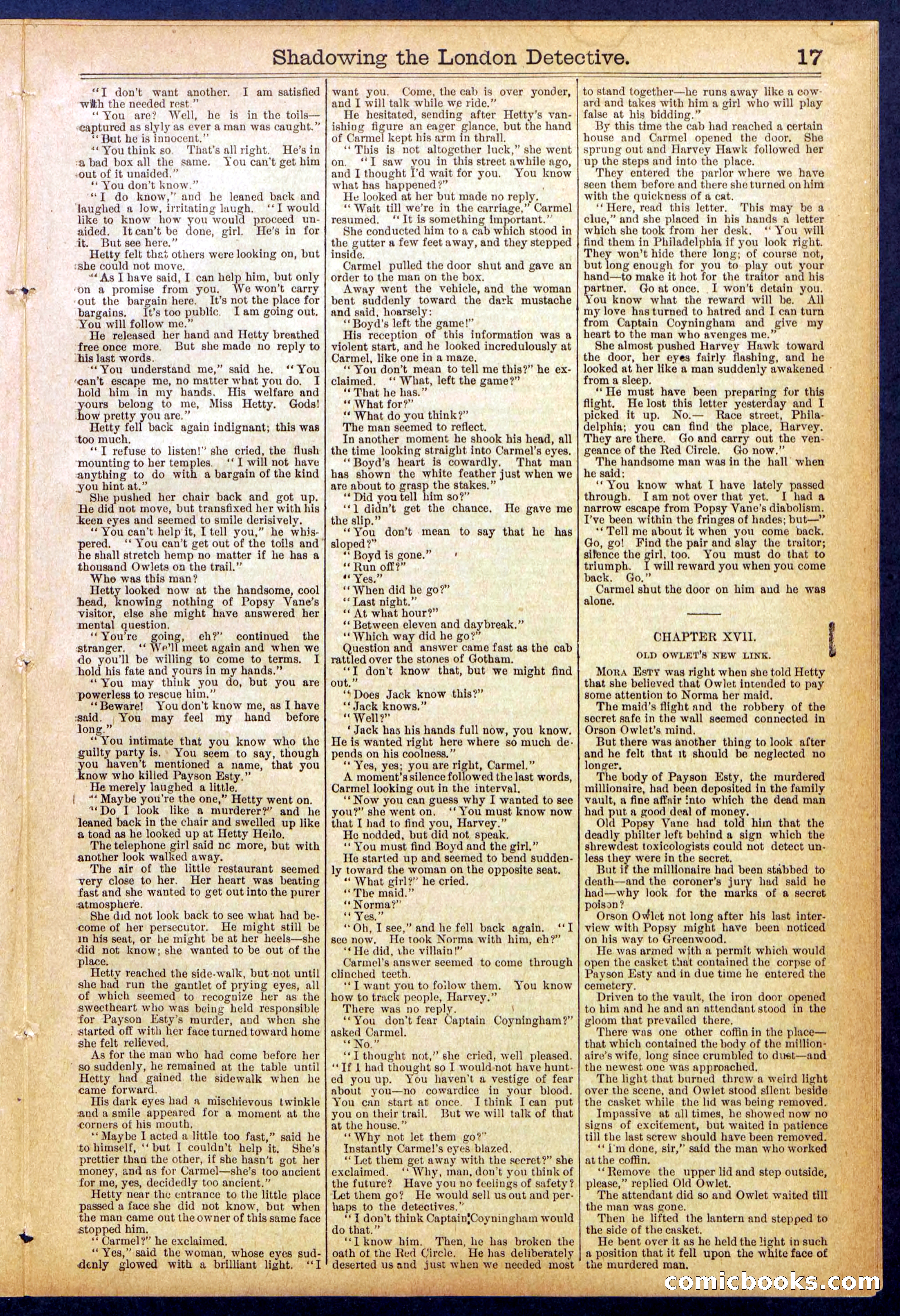 Beadle's Dime Library No. 831 — page 17 of 32