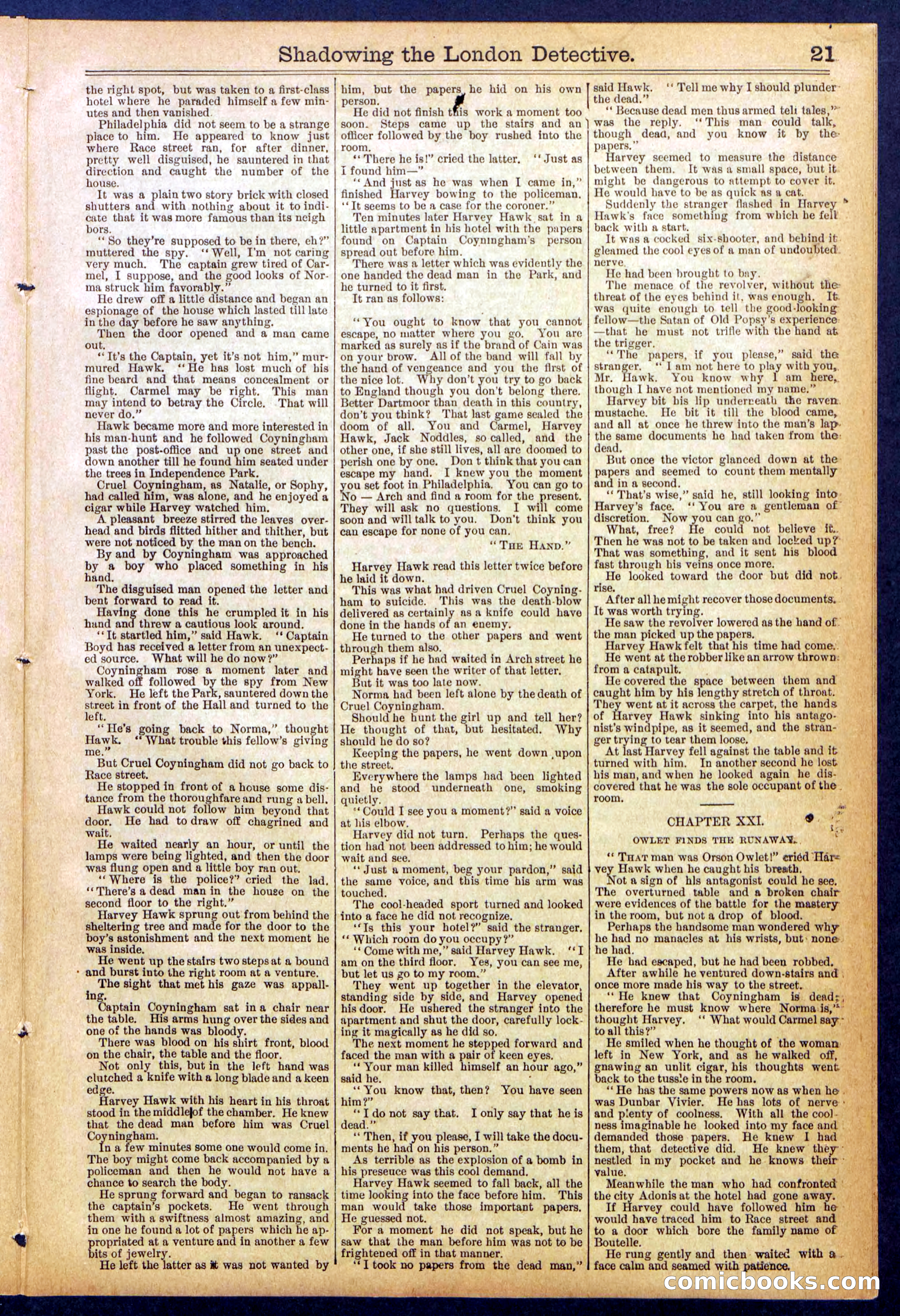 Beadle's Dime Library No. 831 — page 21 of 32