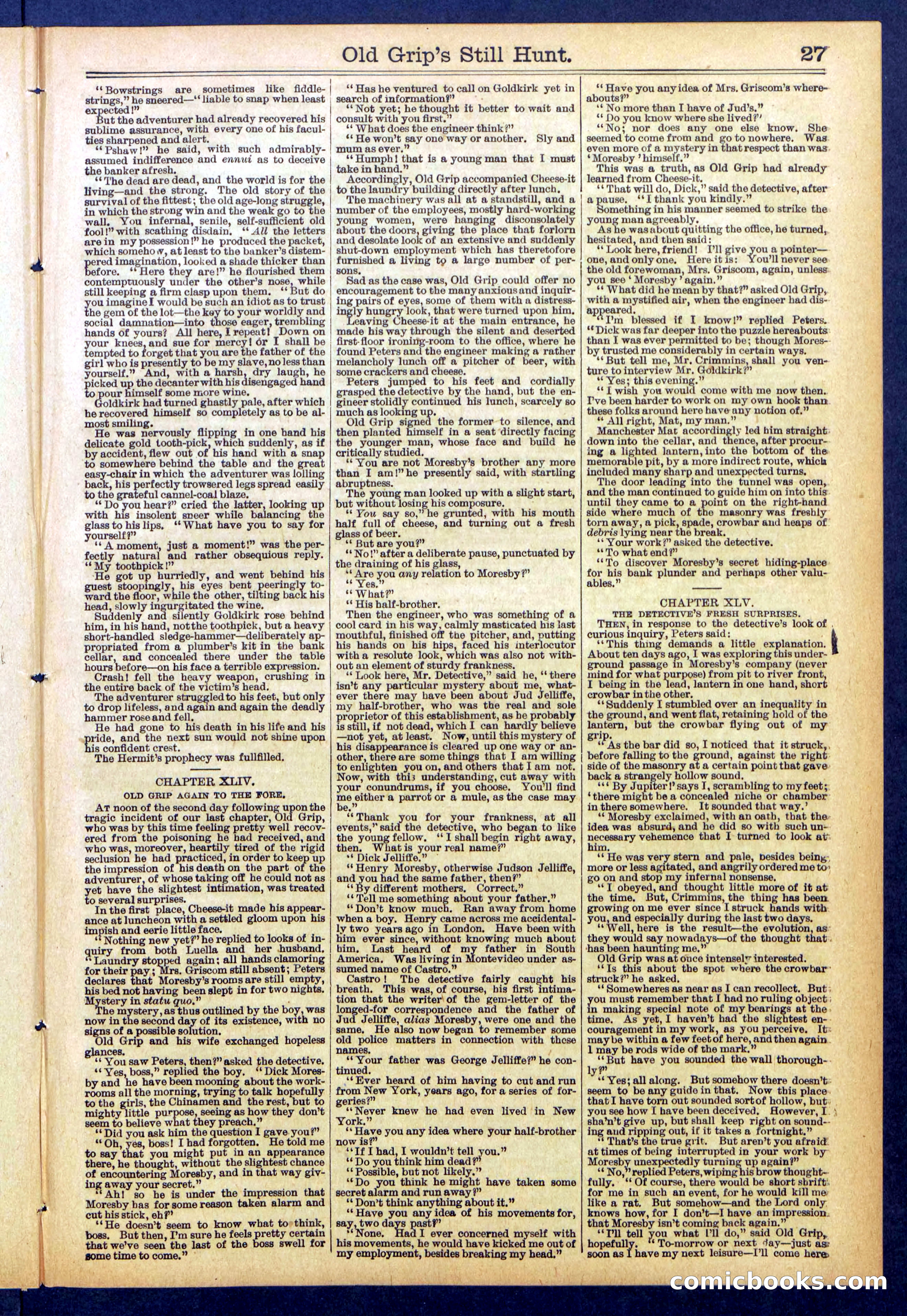 Beadle's New York Dime Library No. 838 — page 27 of 32