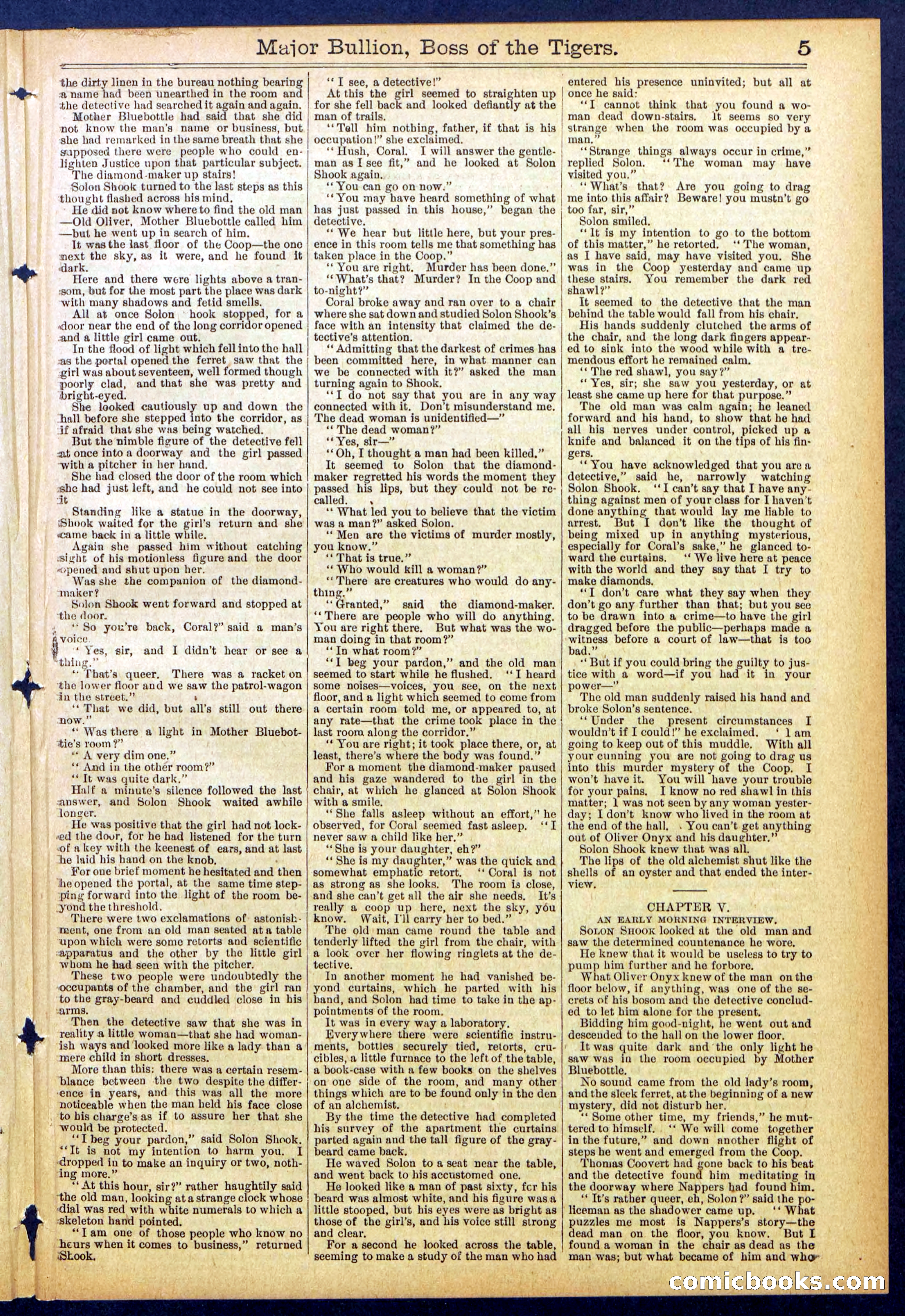 Beadle's Dime Library No. 840: Major Bullion, Boss of the Tigers — page 5 of 32